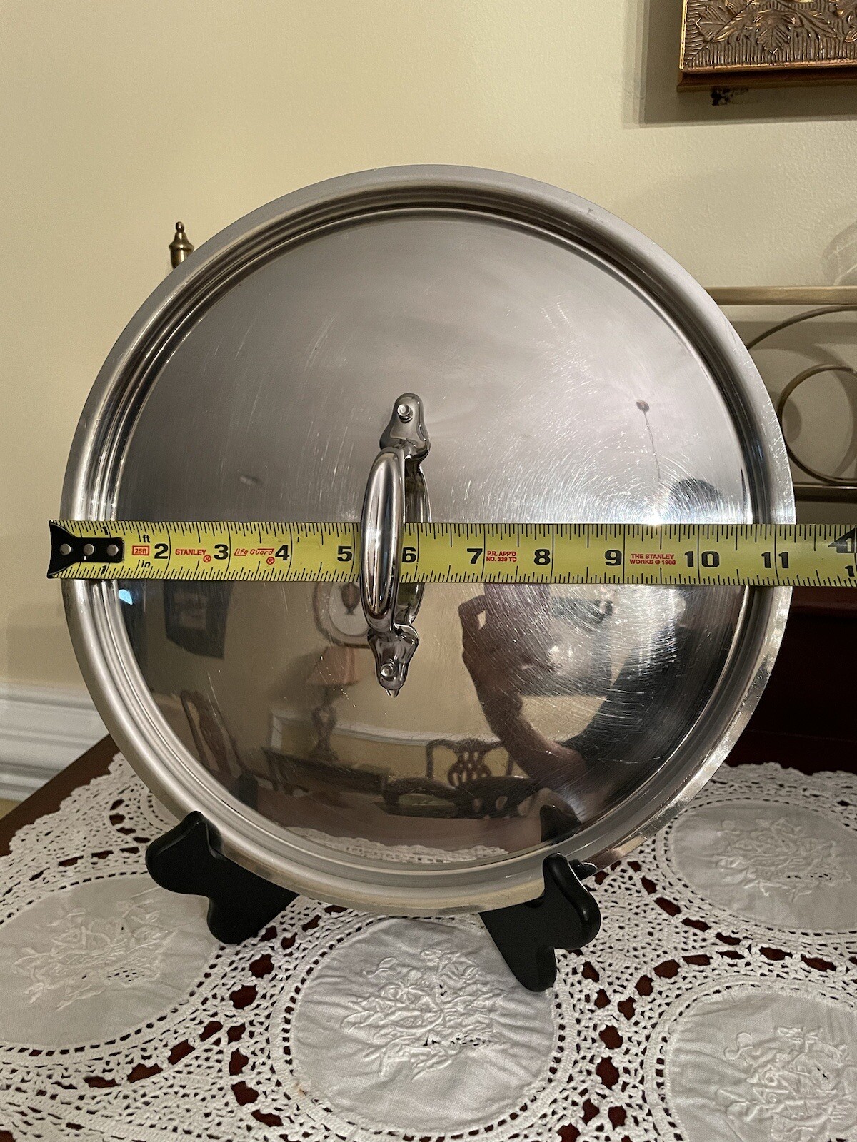 All-Clad Skillet or Sauce Pan Lid , 11.25”diameter Stainless Steel GUC