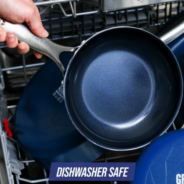 Blue Diamond Ceramic Nonstick Fry Pan/Skillet, 8/10 Inch Frypan