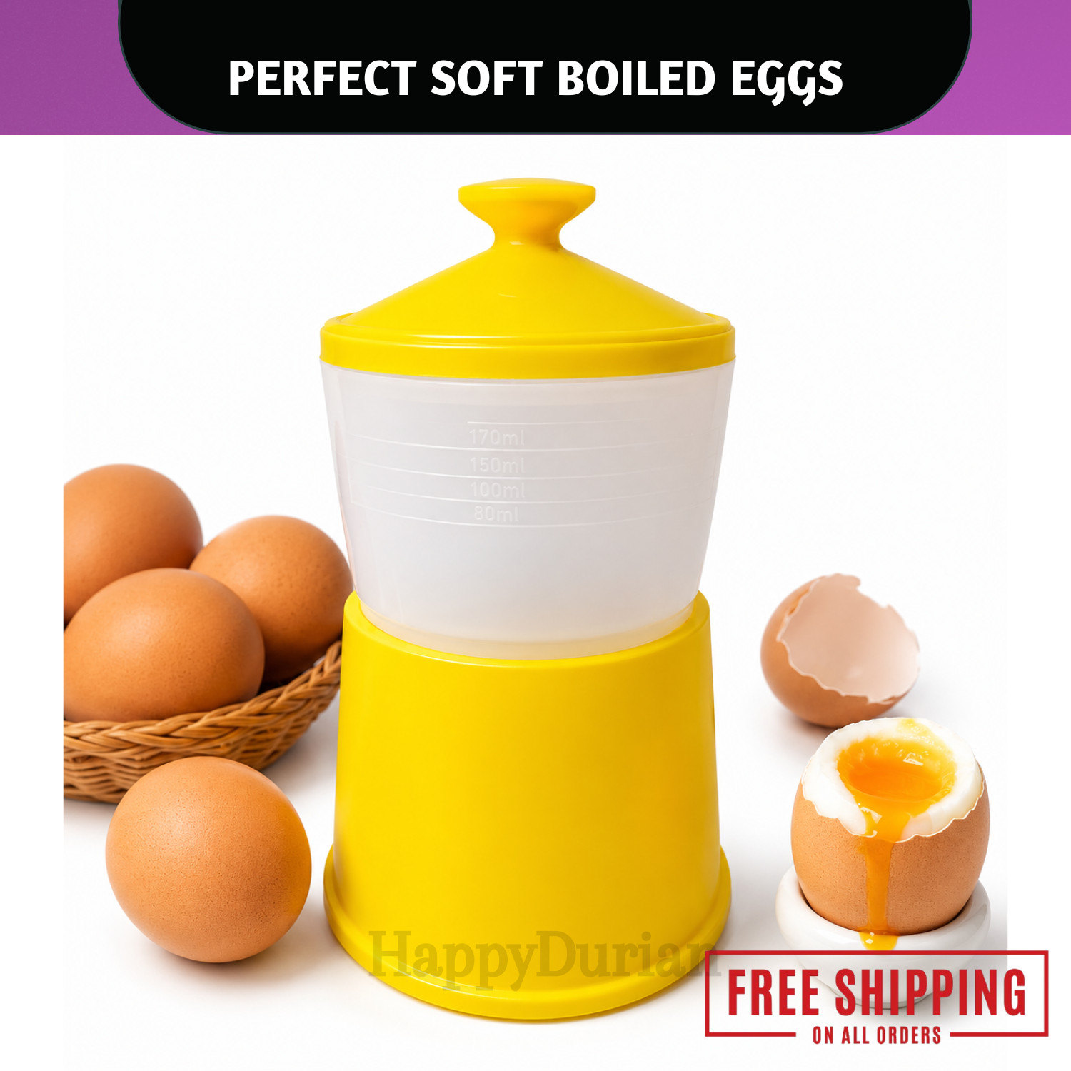 Soft Boiled Egg Maker Water Drip Egg Cooker Timer No Electric Kitchen Tool