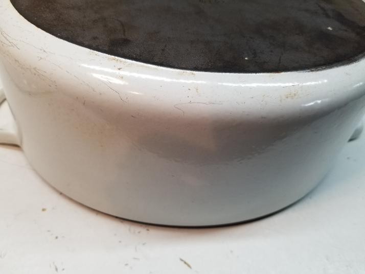 Le Creuset Oval Casserole Cocotte 31cm 6.3L White Enamel Cast Iron