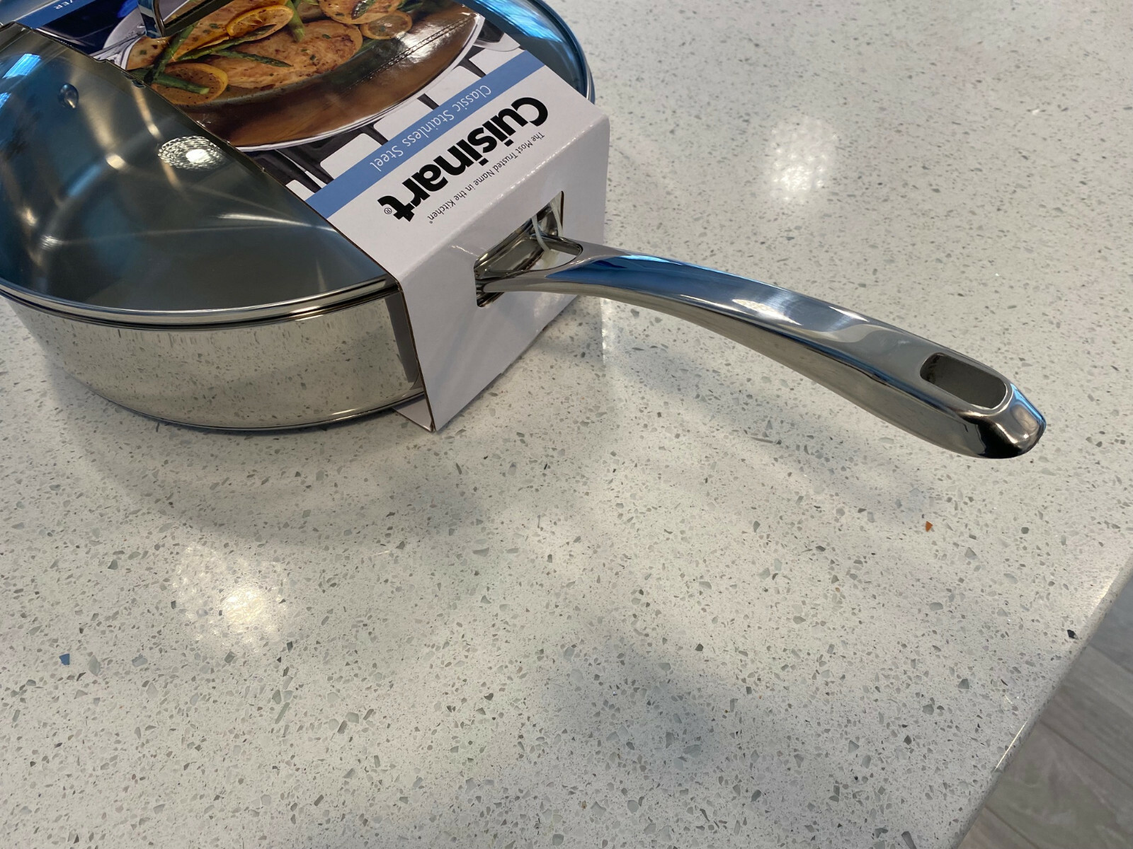 NEW Cuisinart Classic 5.5 Quart Saute Pan with Helper handle & cover 8333-30 Sil