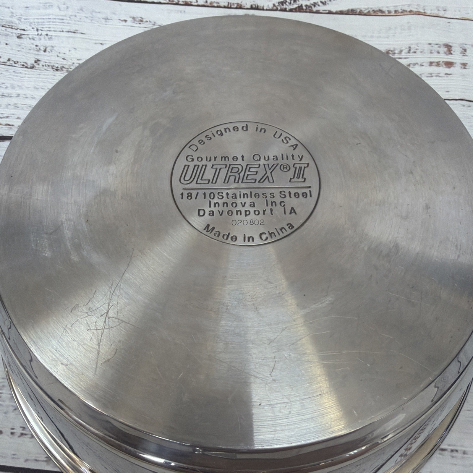 Ultrex 2 18-10 Stainless Frying Pan Glass Lid With Steam Release Valve 020802