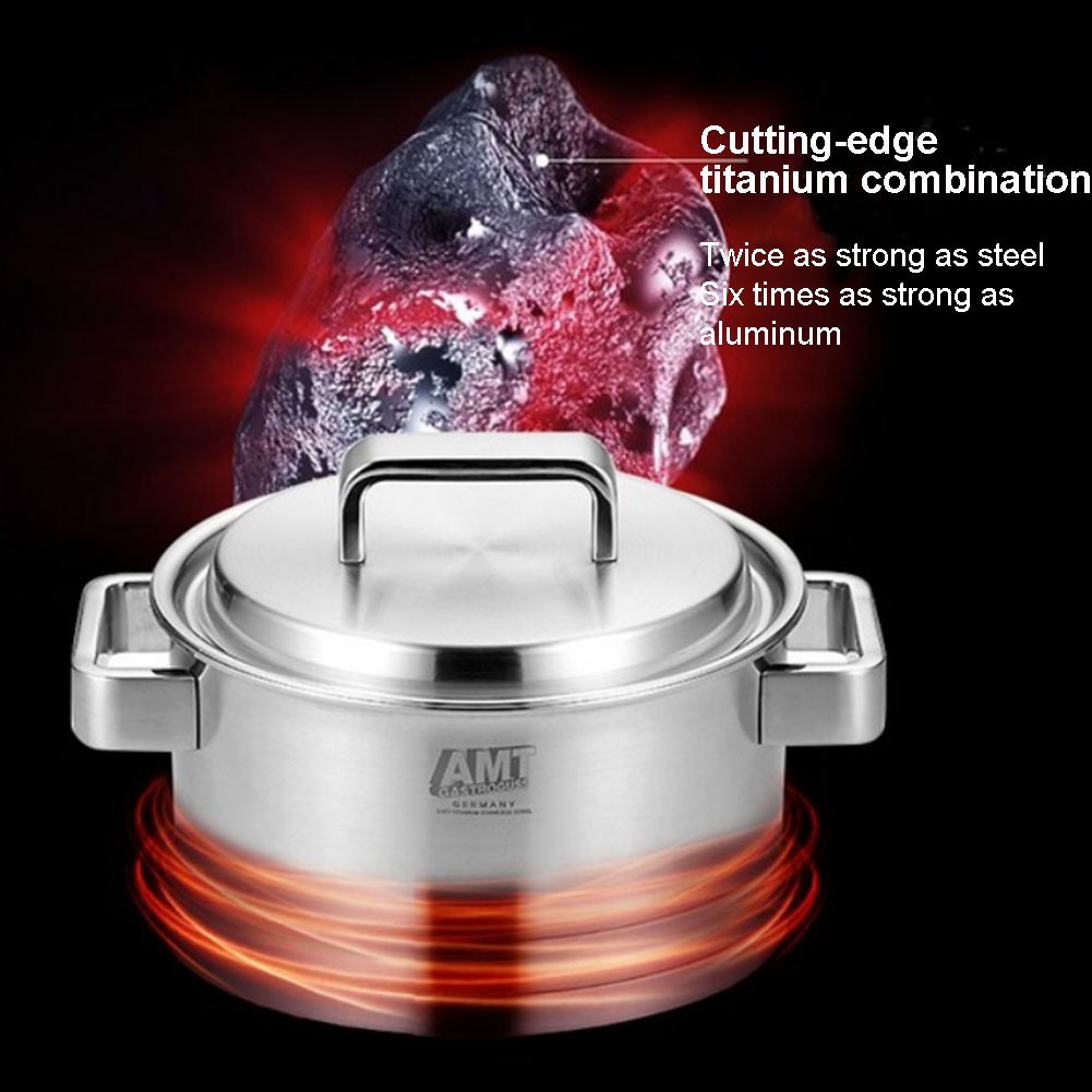 AMT 316TI 5 Layers stainless steel Sharp Pot 3-piece set 6.3in(16cm)+7