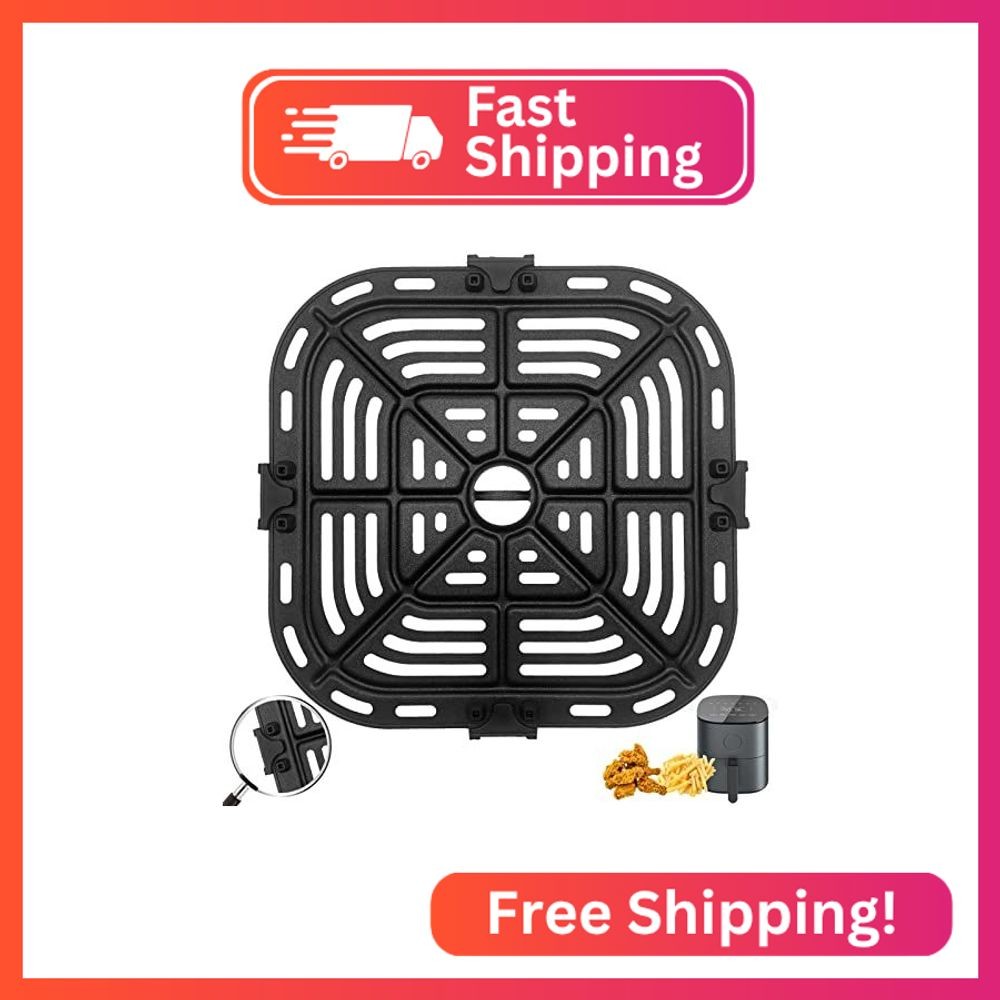 GCQ Air Fryer Grill Pan for COSORI Air Fryer Pro LE 5 Qt, Non-Stick 8.26’’×8.26’