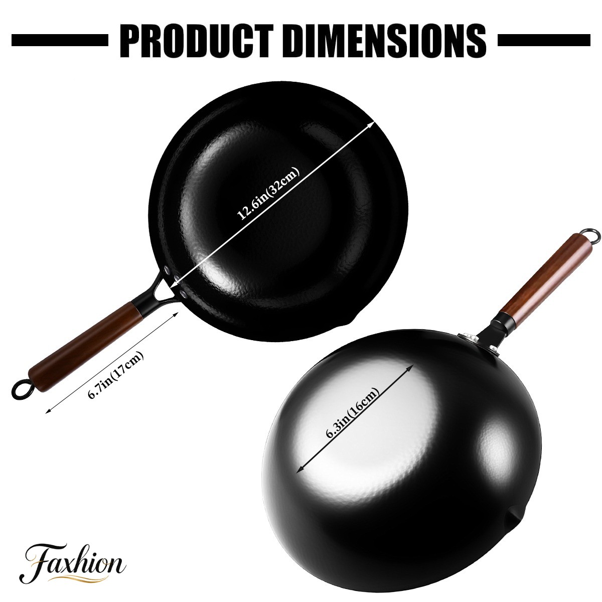 14pcs FASHION Cast Iron Cookware Frying Pan Set, 12.6 Inches