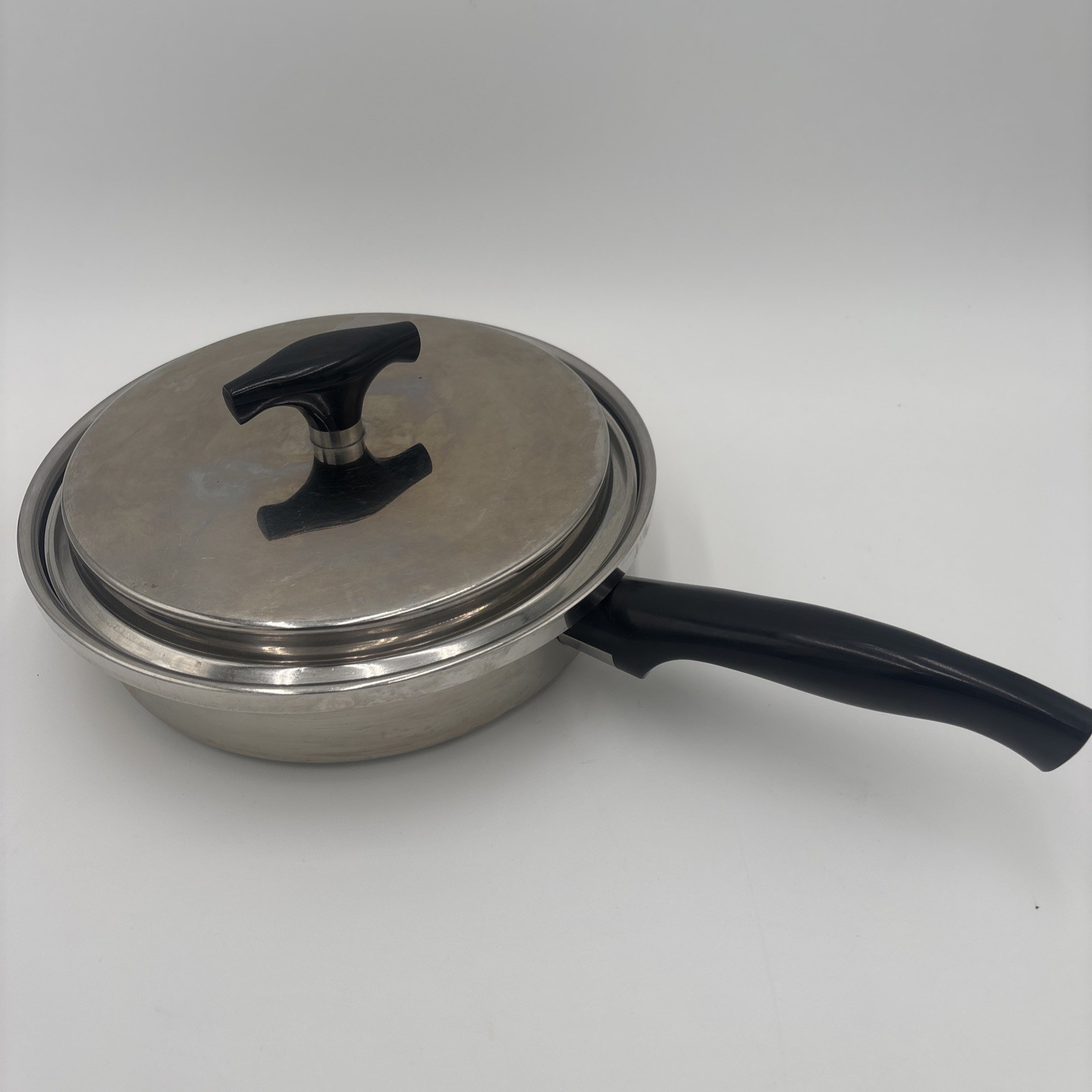 VINTAGE Kitchen Craft 1.5 Qt 9″ 5 Ply Multi-Core Stainless Saucepan/Skillet