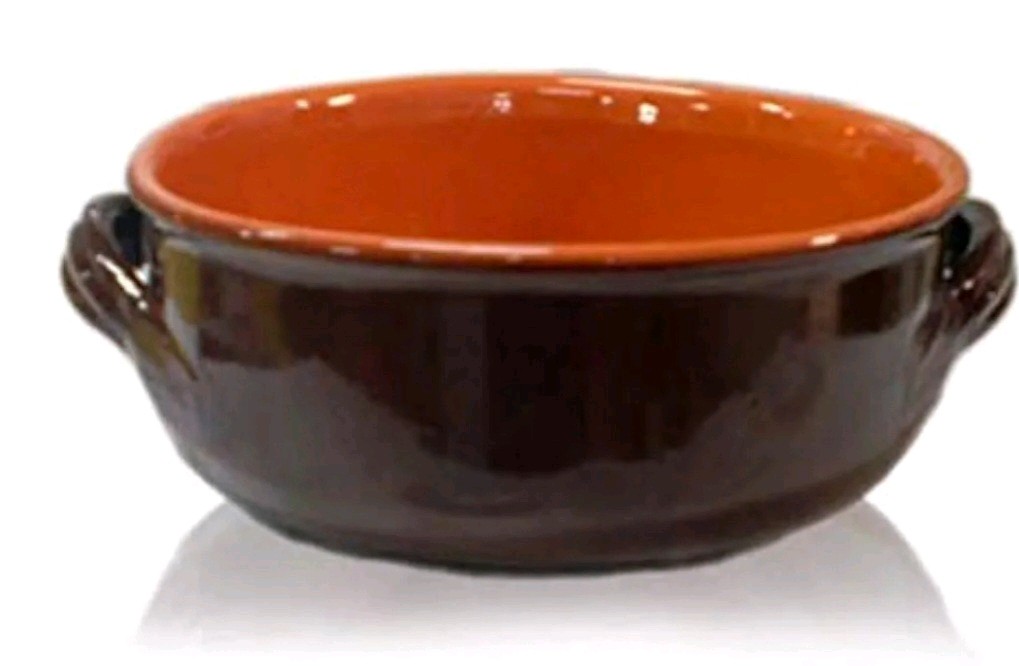 Brown terracotta bowl bengiamo saucepan 14 cm diameter