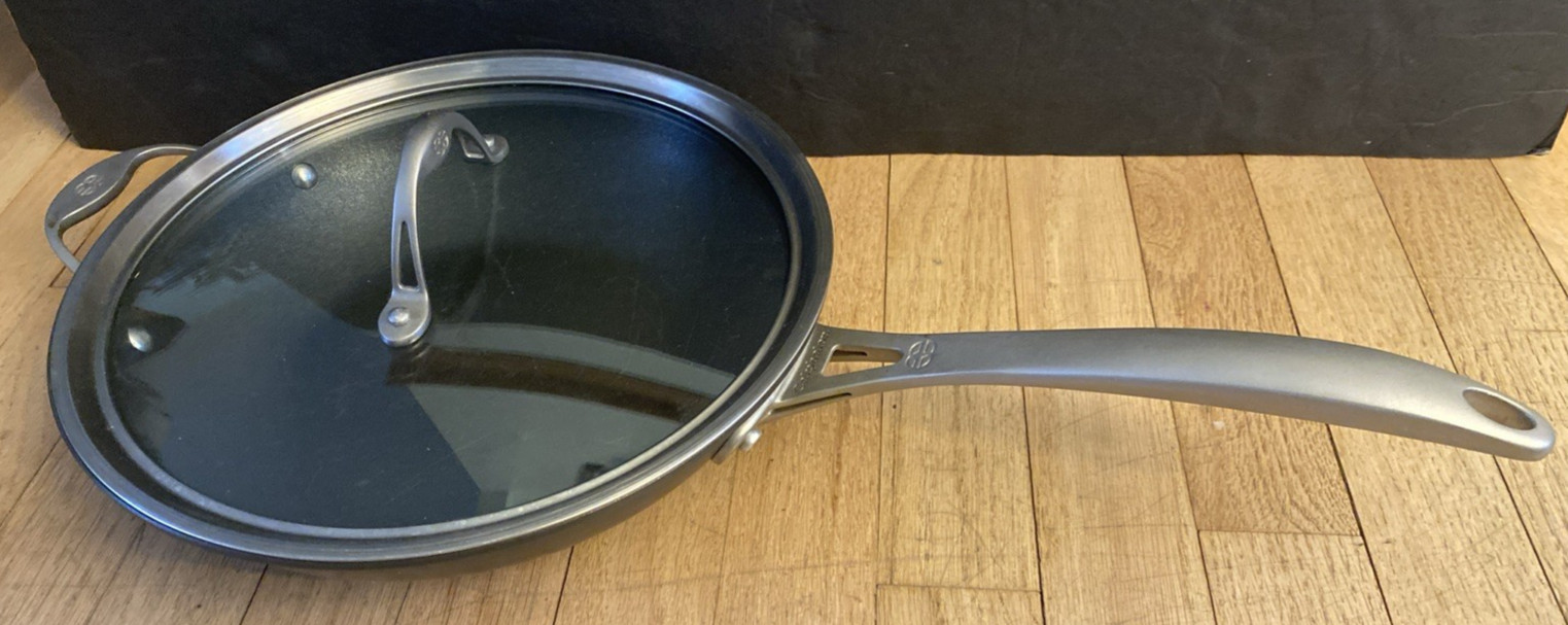 11” Calphalon #1611 Hard Anodized Aluminum Frying Chef Pan w/ Lid Hard to Find