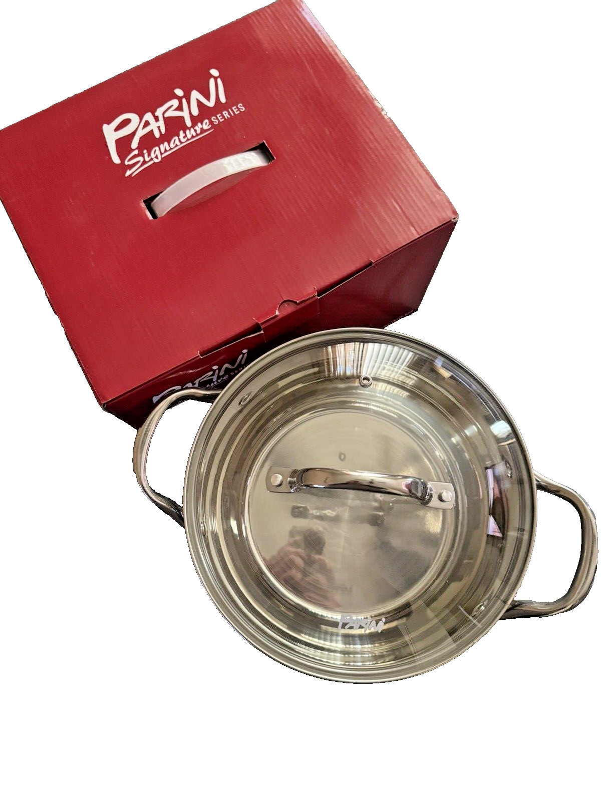 PARINI Signature Series Stainless Steel 7.0 Qt Dutch Oven with Lid NEW IN BOX