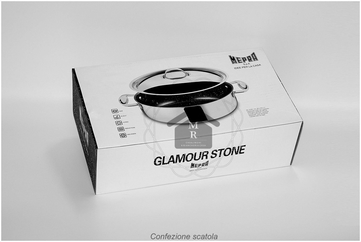 Glamuor Ston Mepra 18/10 Stainless Steel Oval Casserole Nonstick Coating
