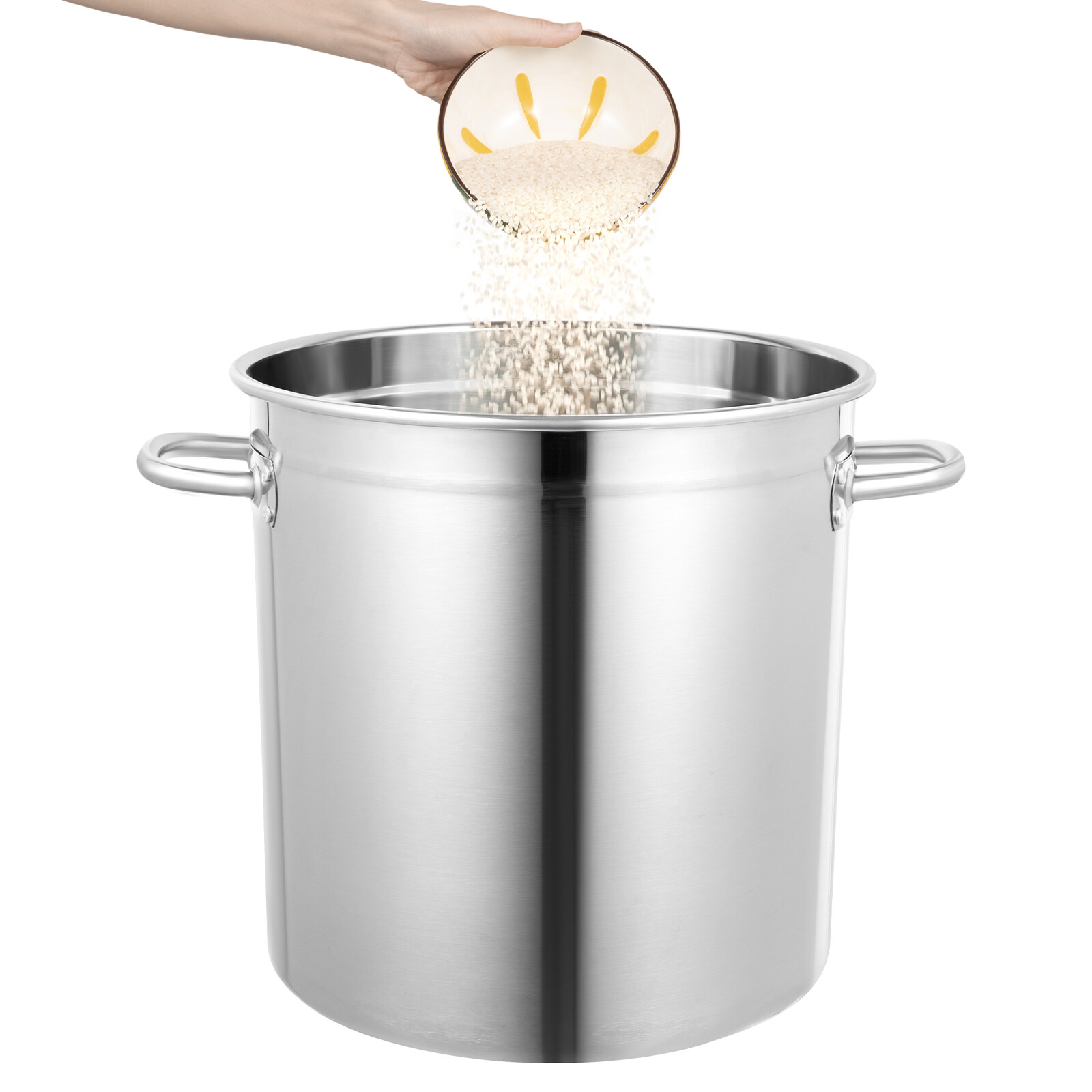 35L/9.25Gal Stock Pot Stainless Steel Large Kitchen Soup Big Cooking Restaurant