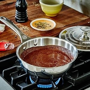 Stainless Steel 2.2 Quart Double Boiler Insert, Fits 2 & 3 Quart Saucepans