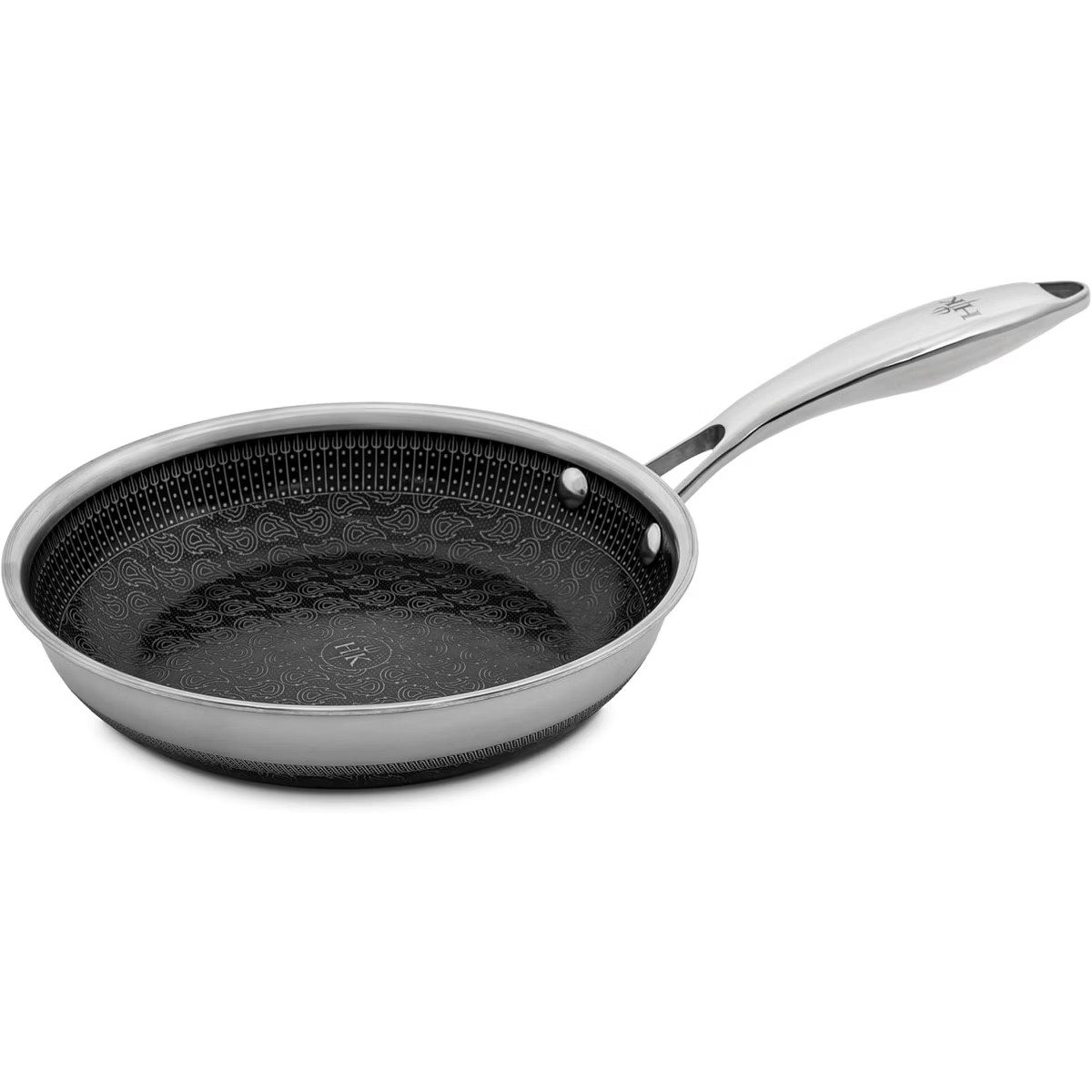 Hell’s Kitchen Hybrid Tri-Clad 8″ Fry Pan PFAS-Free Nonstick Induction New