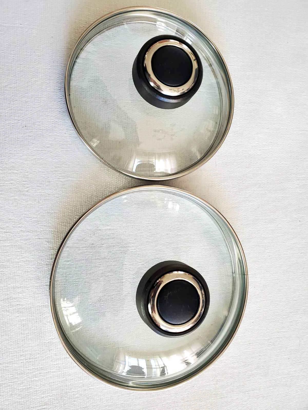 2 Replacement Glass Lid Only Sauce Pan 6 3/8 Inside 6 1/2 out, 5 5/8 in x 6 out