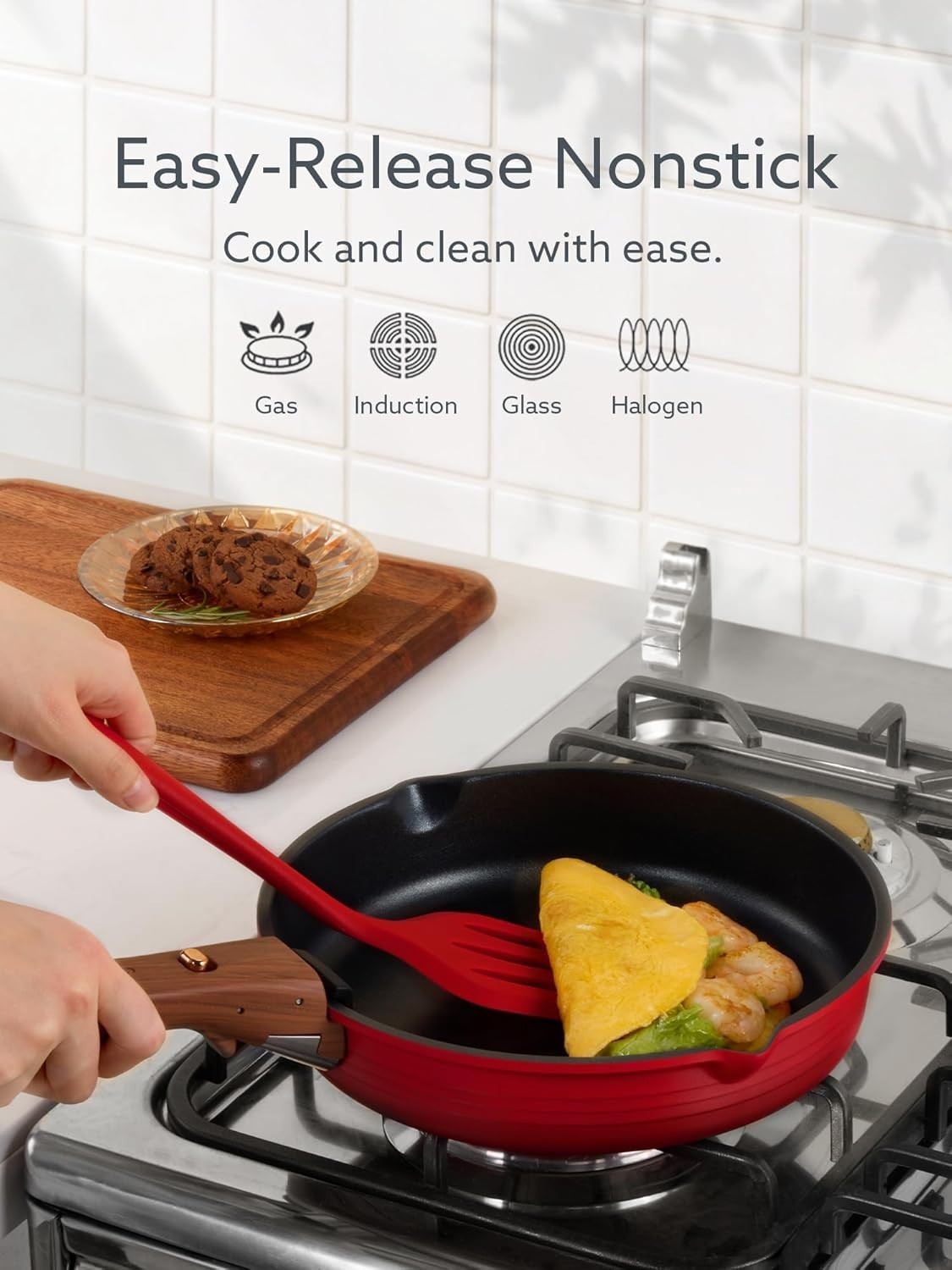 Versatile 20-Piece Non-Toxic Cookware with Detachable Handle for Easy Storage