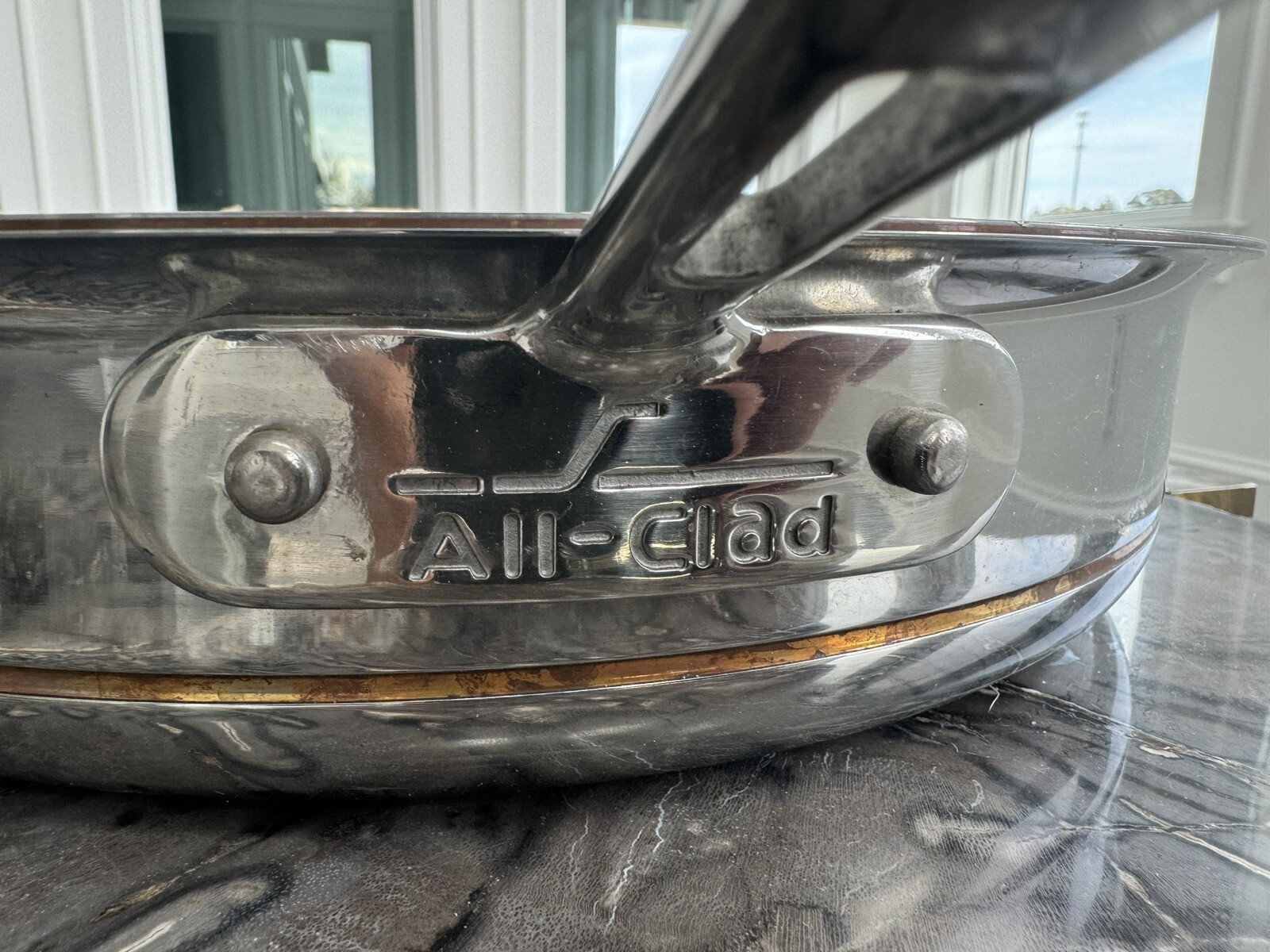 All Clad 13 1/2 inch pan new 6 quarts made in the USA MSRP $476