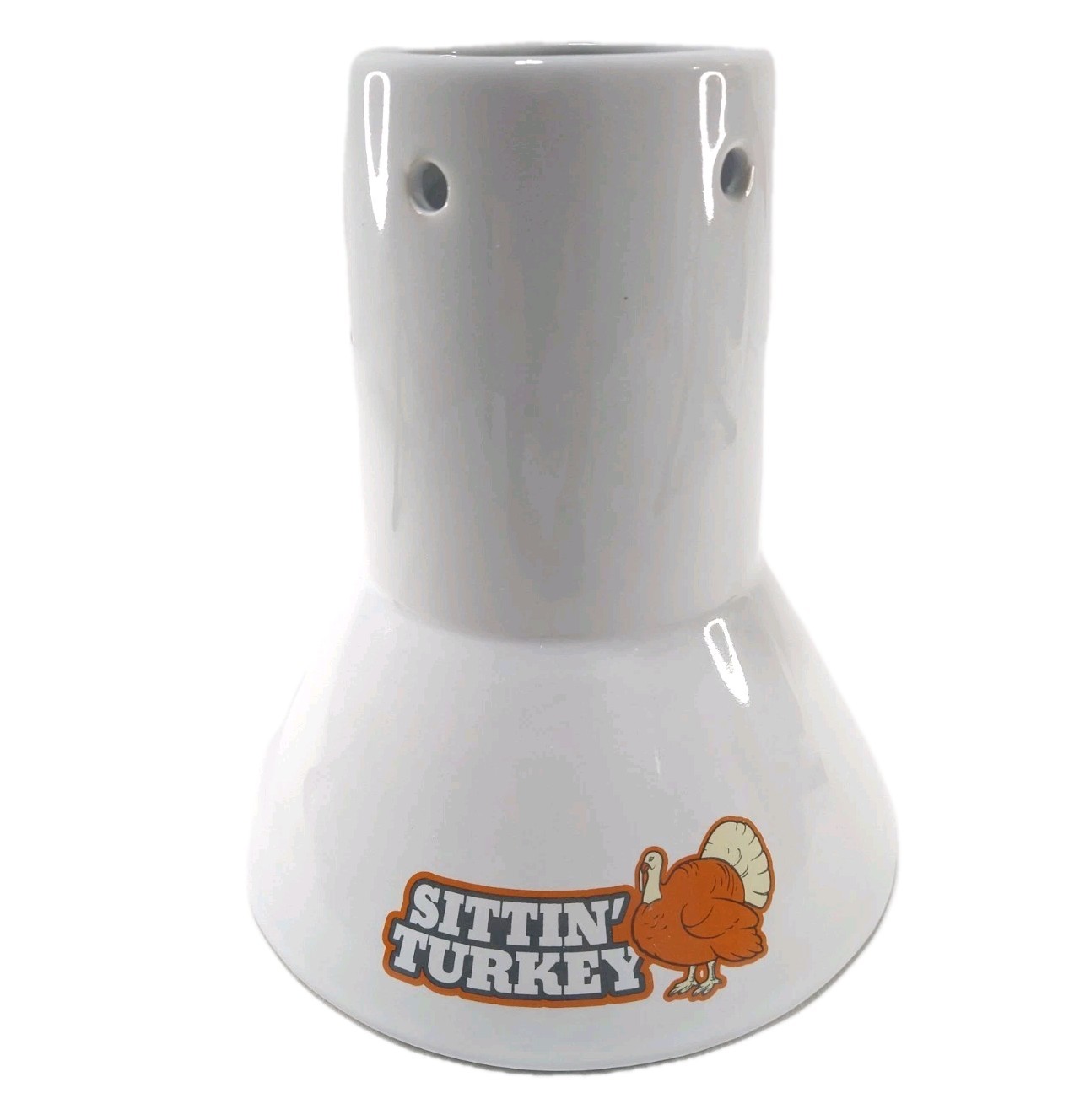 Sittin’ Turkey Ceramic Vertical Steamer Beer Can Roaster Infuser For Grill /Oven