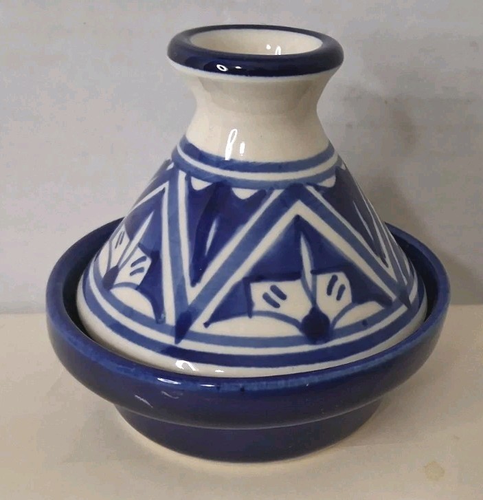 Le Souk Ceramique 3.5″ Tagine Set Of 4 Made In Tunisia Pre-owned