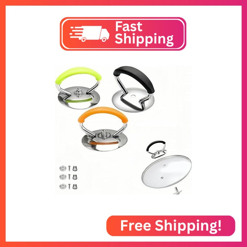 3Pcs Universal Crock Pot Lid Handle, Stainless Steel Heat Resistant Replacement
