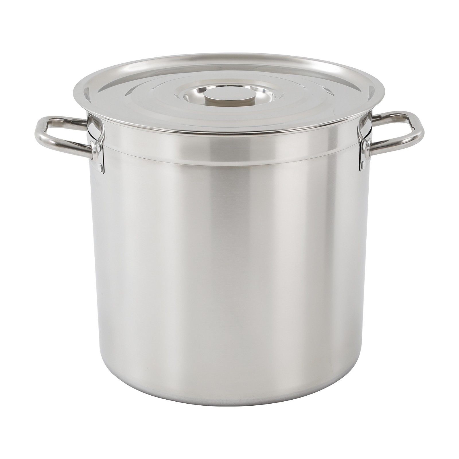 Deep Stainless Steel Stock Soup Pot With Lid Braising Simmering Stew Soup
