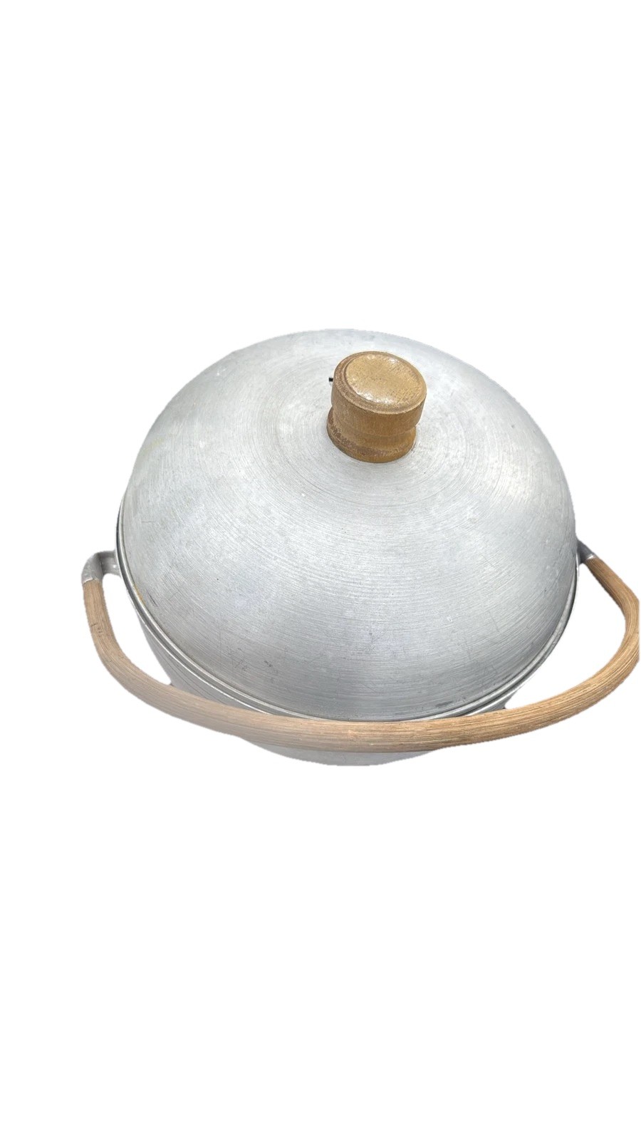 Aluminum Dutch Oven Pot with Lid Wood Knob & Bail Handle 5 Qt