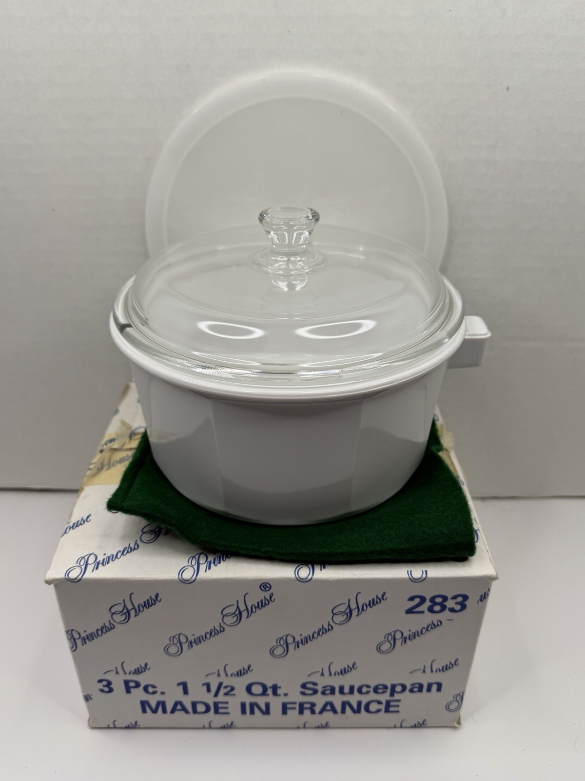 Princess House 3 Pc. 1 1/2 QT Sauce Pan Made In France 283 NOS