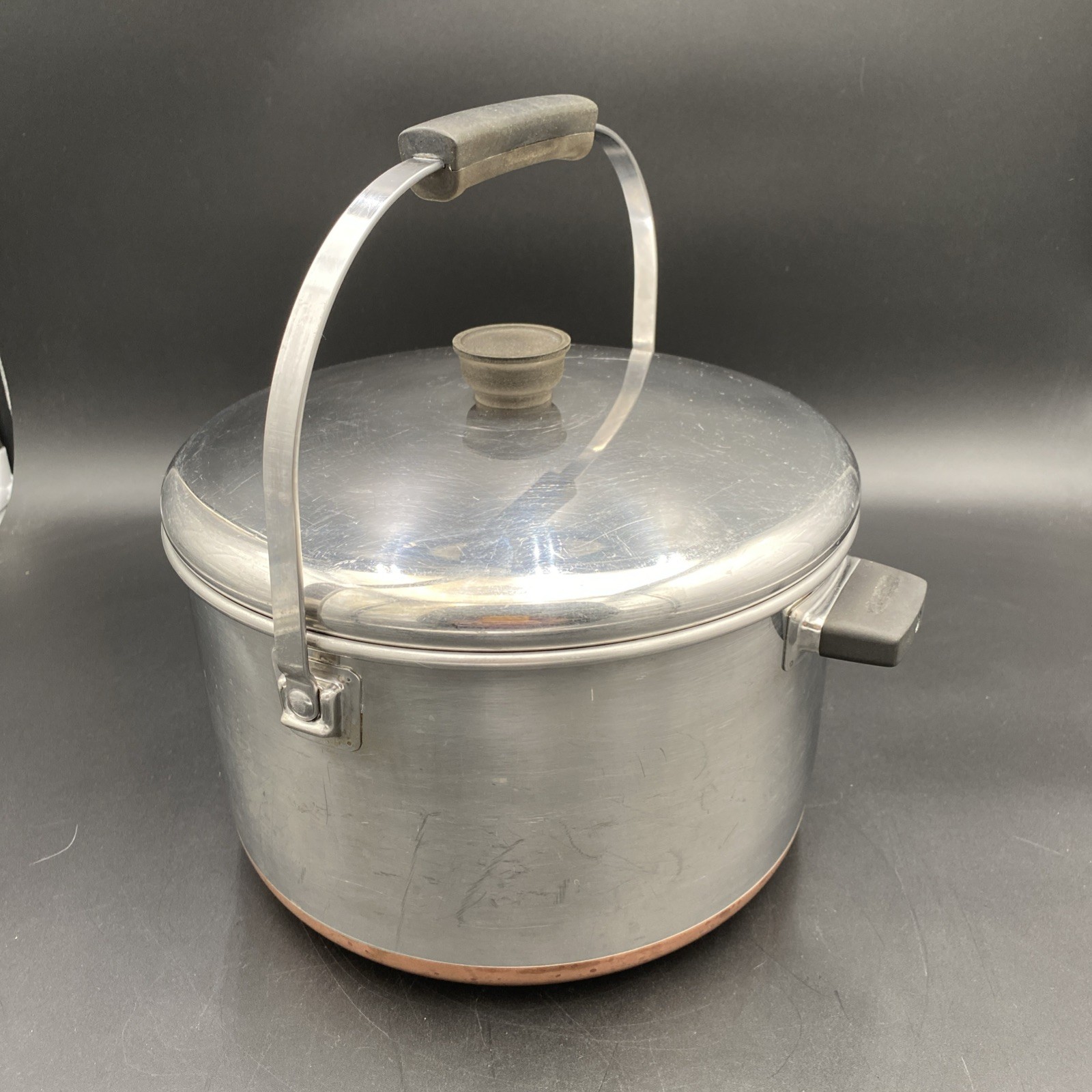 Vintage Maid of Honor Copper Bottom Stockpot 8 Qt with Bail Handle Sears