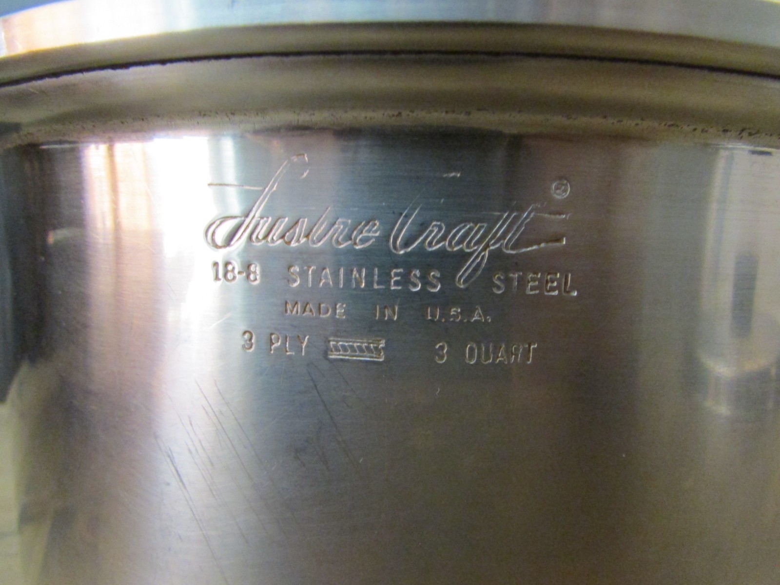 LUSTRE CRAFT Stainless 3 QT Saucepan with Steamer, Broiler & Lid 18-8 Stainless