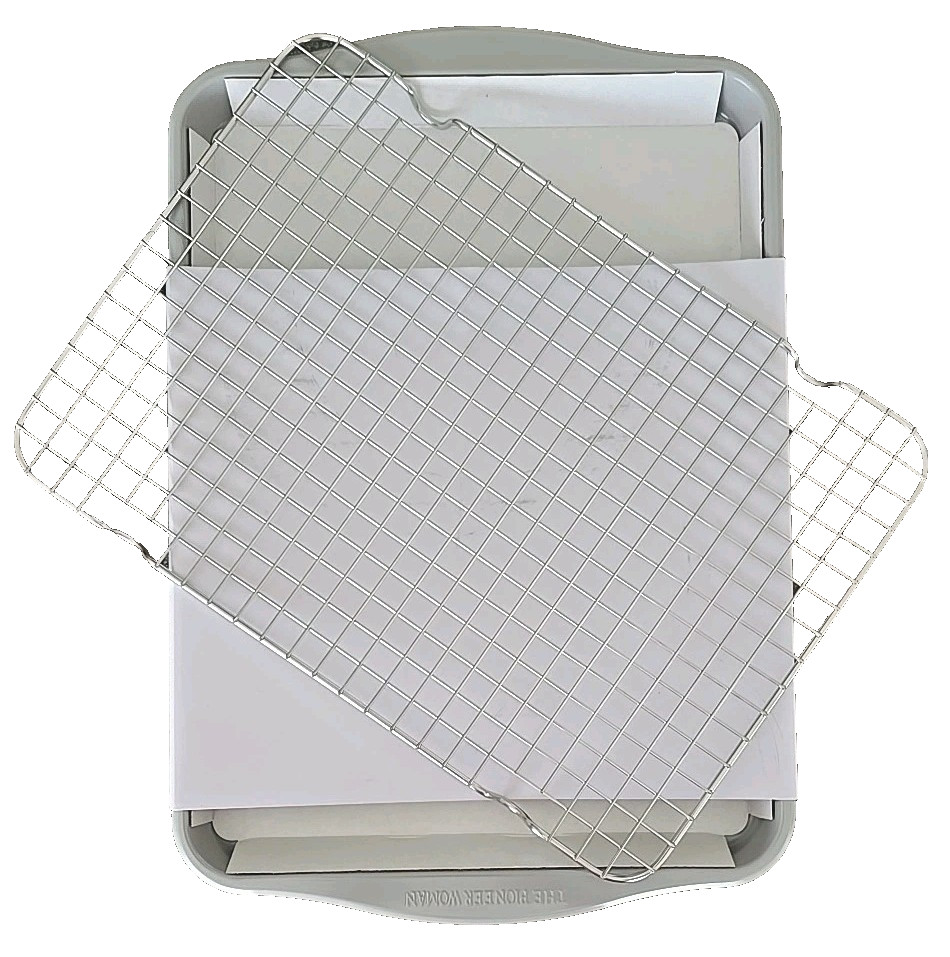 PIONEER WOMAN ~ Kitchen Bakeware ~ 15″ Cookie Sheet & w/Cooling Rack ~ GREEN