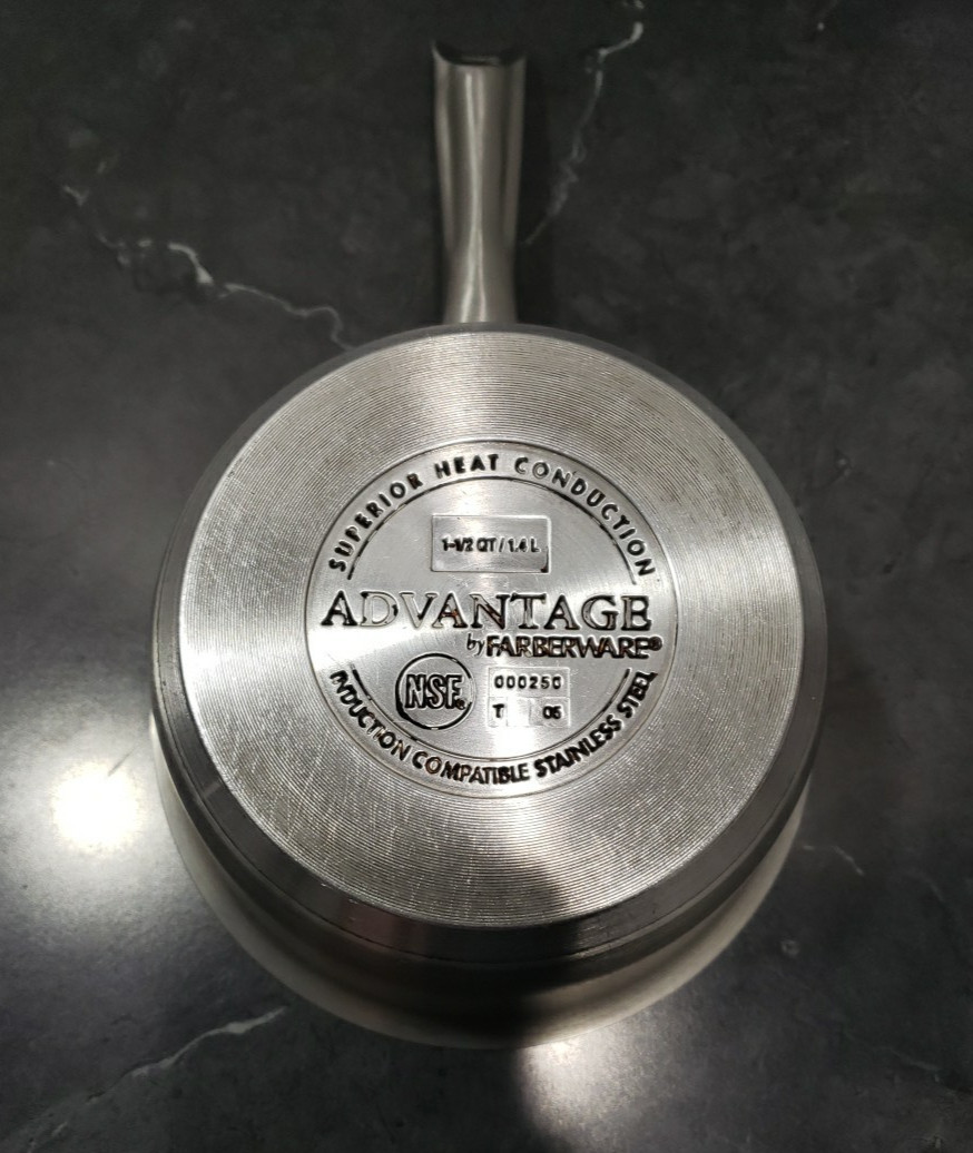 Vintage Farberware Advantage Tri-Ply Stainless 1 1/2 quart Saucepan No Lid