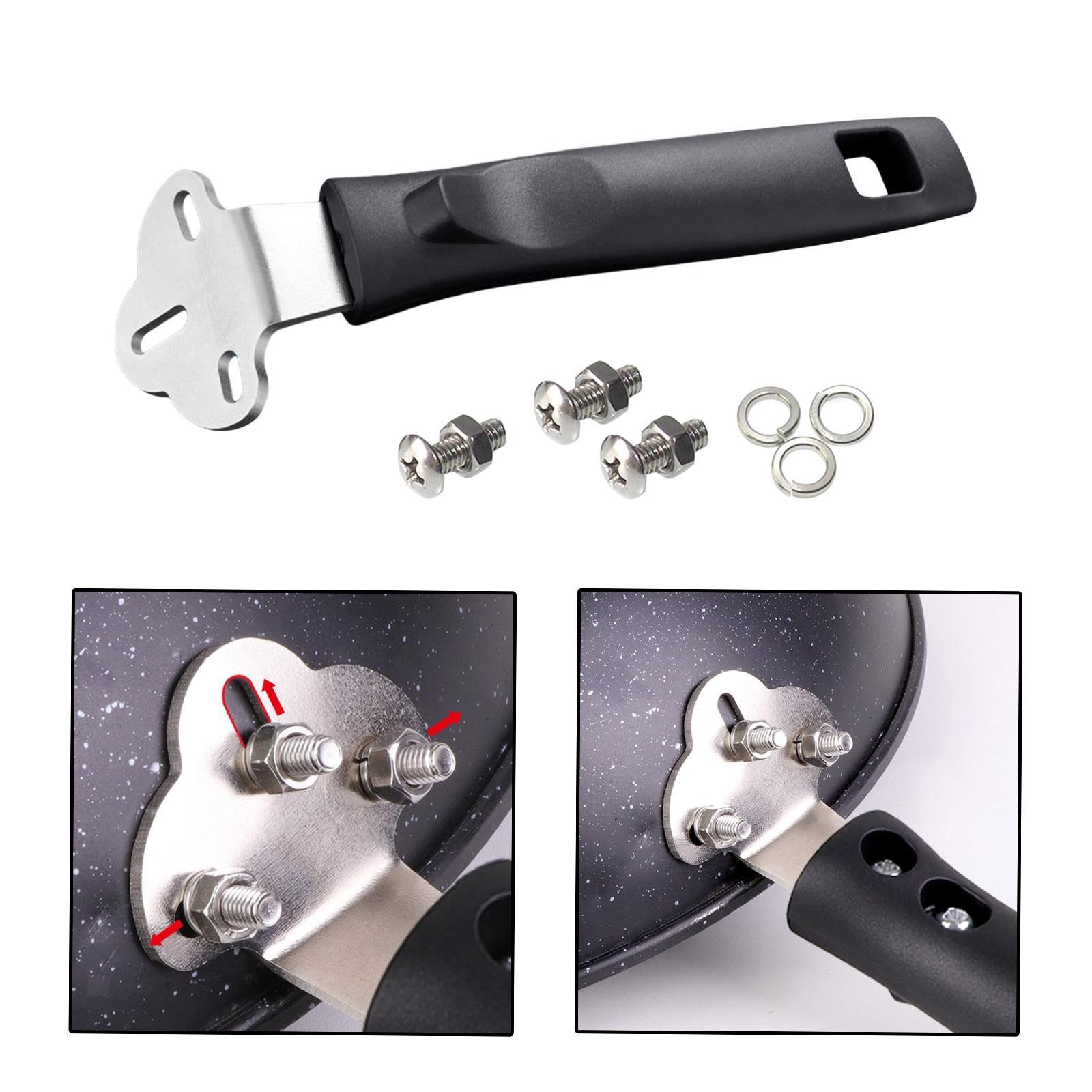 Cookware Pot Handle with M6x14mm Screws Cookware Accessories Non Slip Bakelite