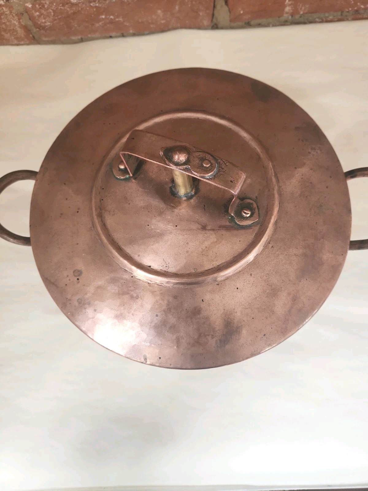Swedish Copper Stew Pot & Lid 13.25″