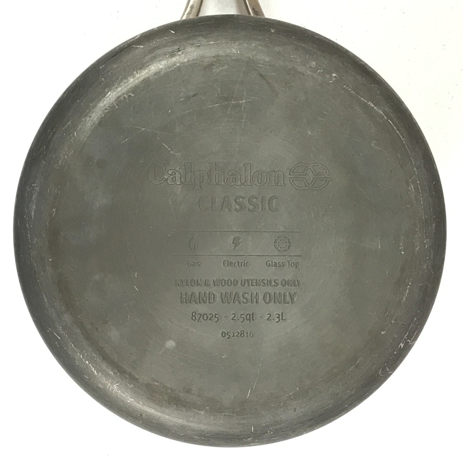 Calphalon Classic 2.5 Qt Hard Anodized Saucepan Gray 87025 Nonstick With Lid