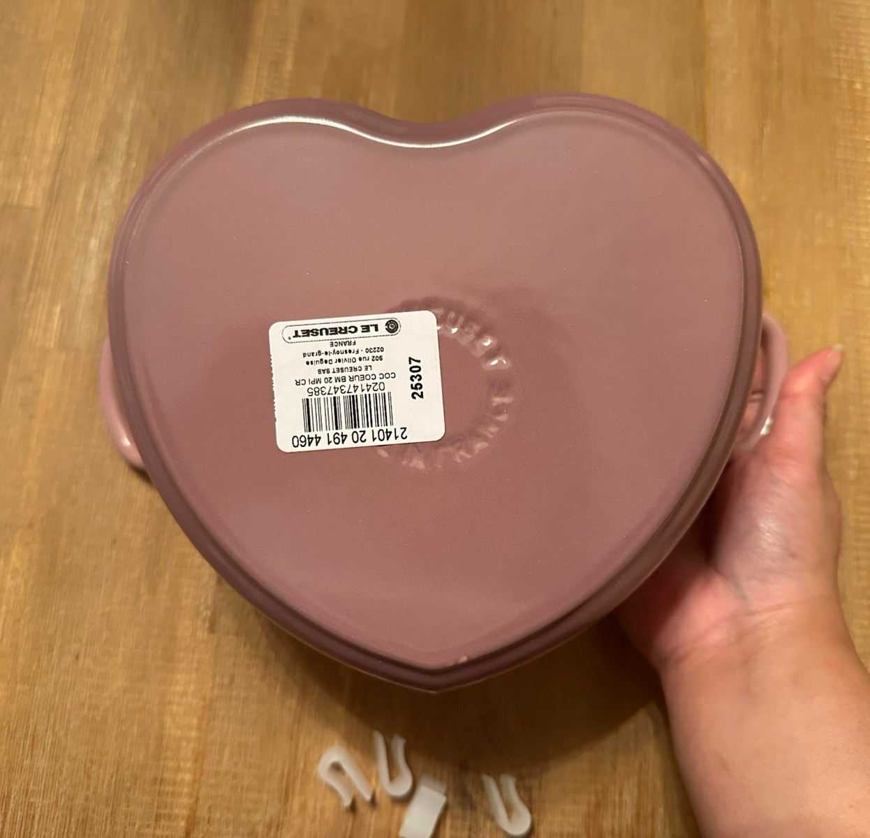 NEW Le Creuset Mauve Pink Traditional Heart Cocotte 20cm 2qt 1.9L