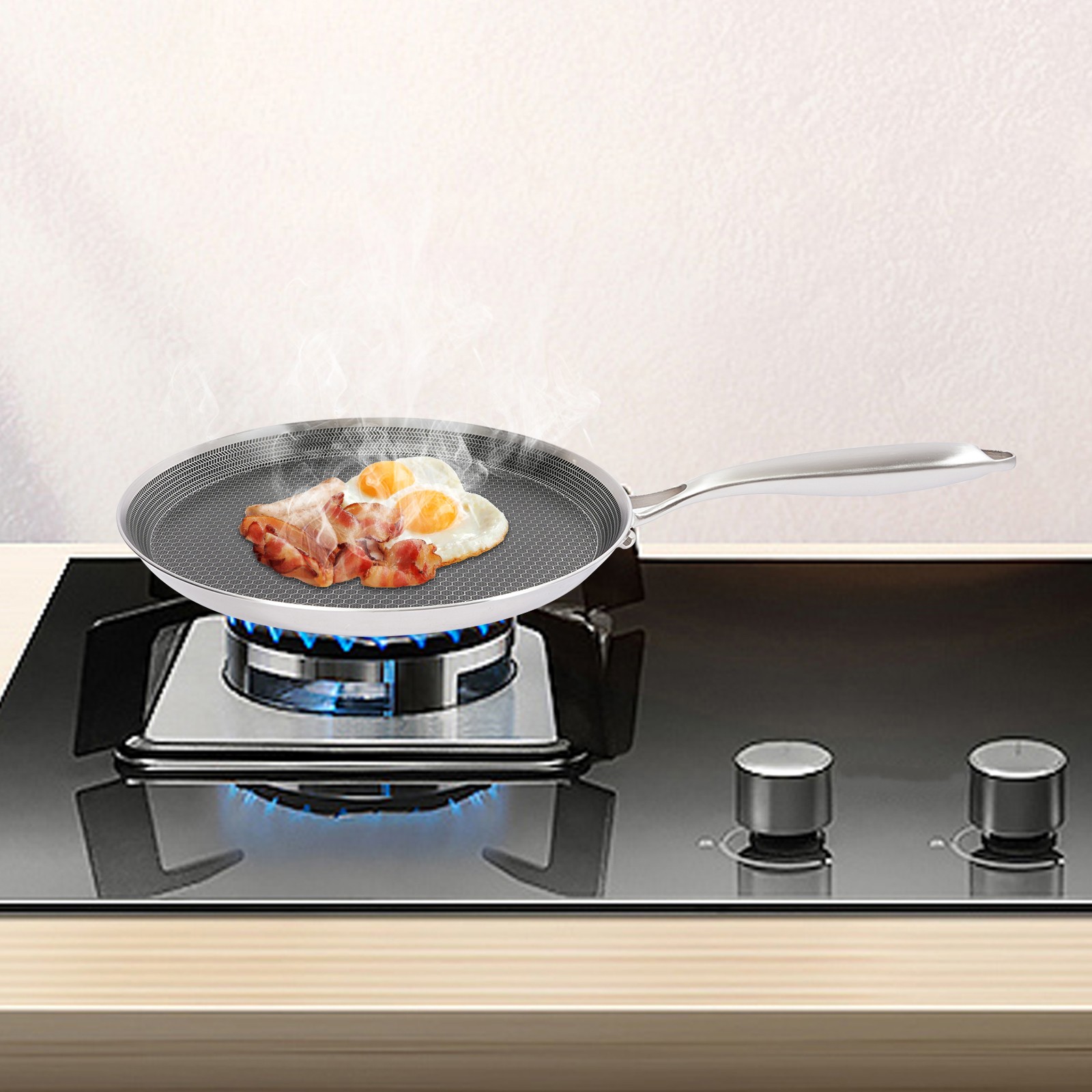 Stainless Steel Crepe Pan, Pancake Pan, Stainless Steel Cooking Pan
