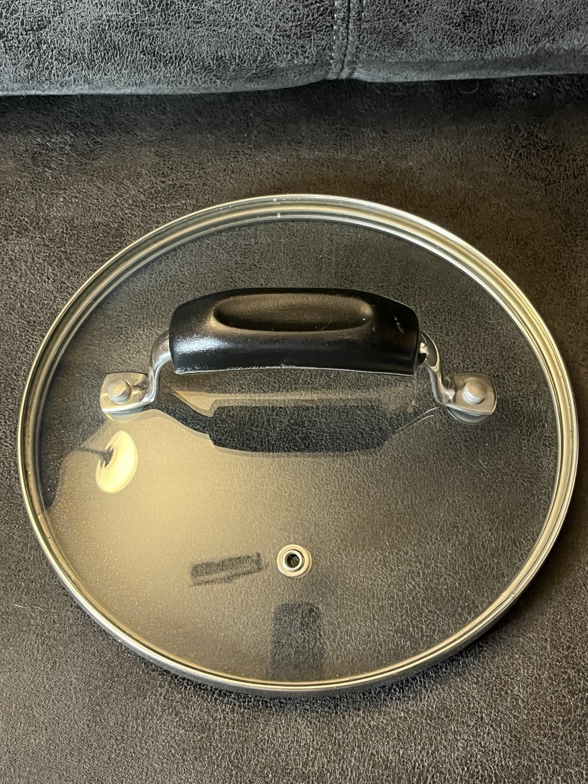 7” Inch Clear Glass Replacement Lid – Sauce Stock Pot Frying Pan – Black Handle