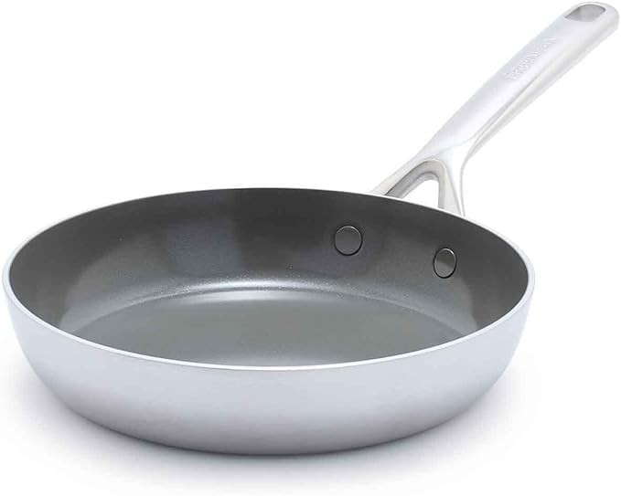 GreenPan GP5 8″ Stainless Steel Ceramic Nonstick Skillet Frying Pan Brand New