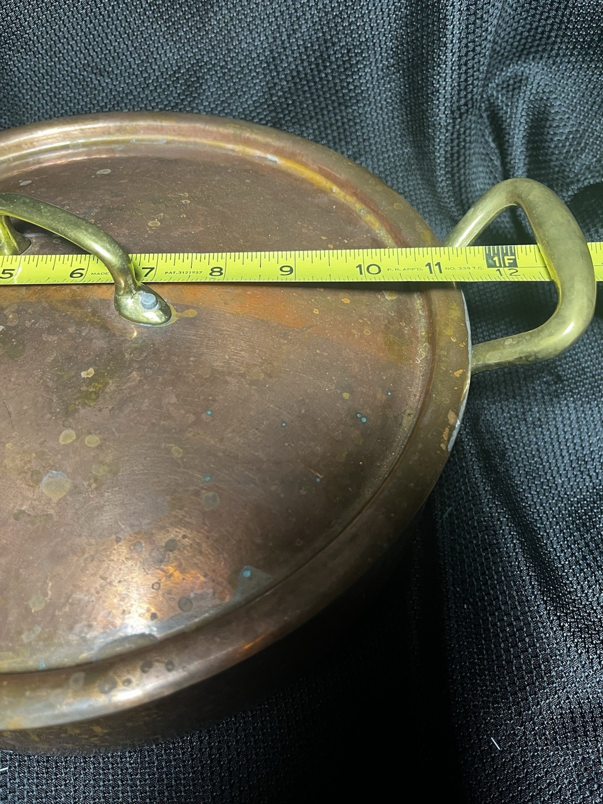 Ruffoni Vintage Hammered Copper Stockpot 6 Qt Made In Italy with Lid and Handles