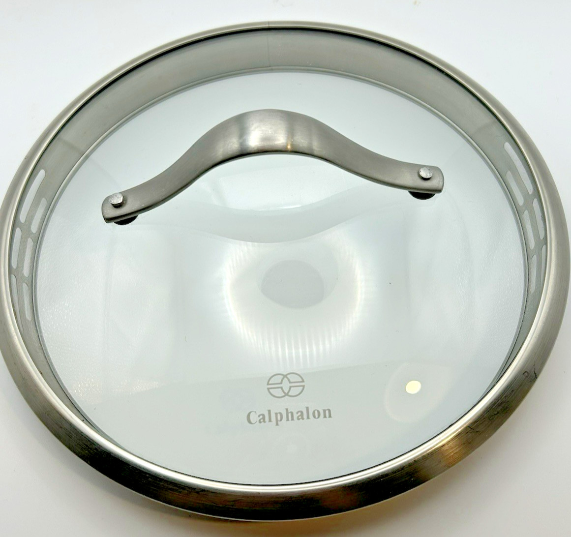 Calphalon Tempered Glass Pour Strain Pot Lid Replacement 9.75″ OD 8.13″ ID