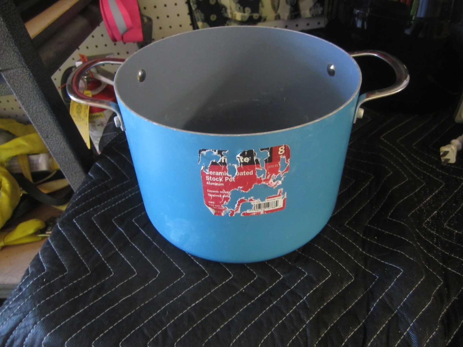 6 QT Ceramic Stock Pot with Lid, Nonstick Stockpot np lid,fair price,many scratc
