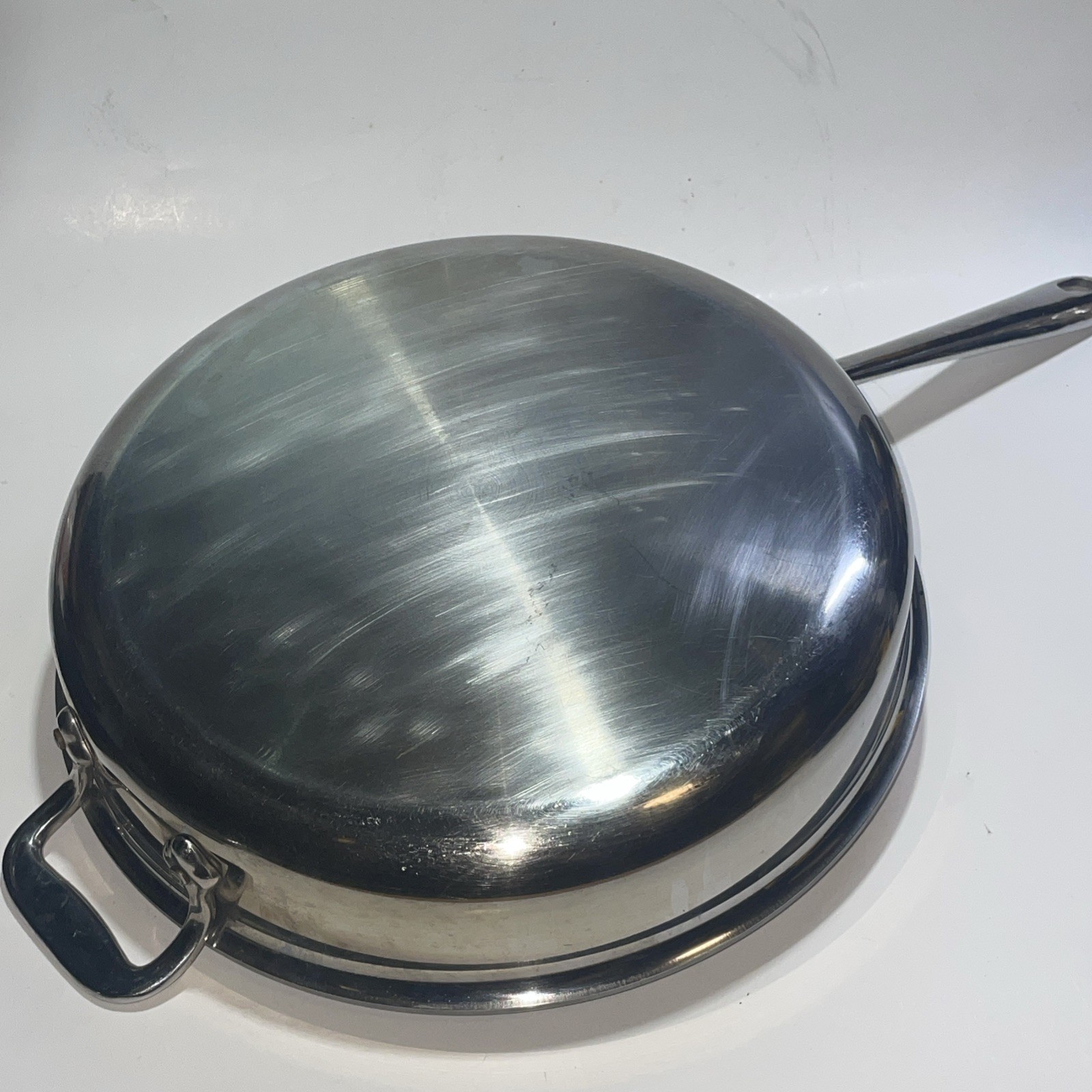 ALL-CLAD Vintage Stainless Steel 11.25” Inch Frying Saute Pan Skillet Handle Lid
