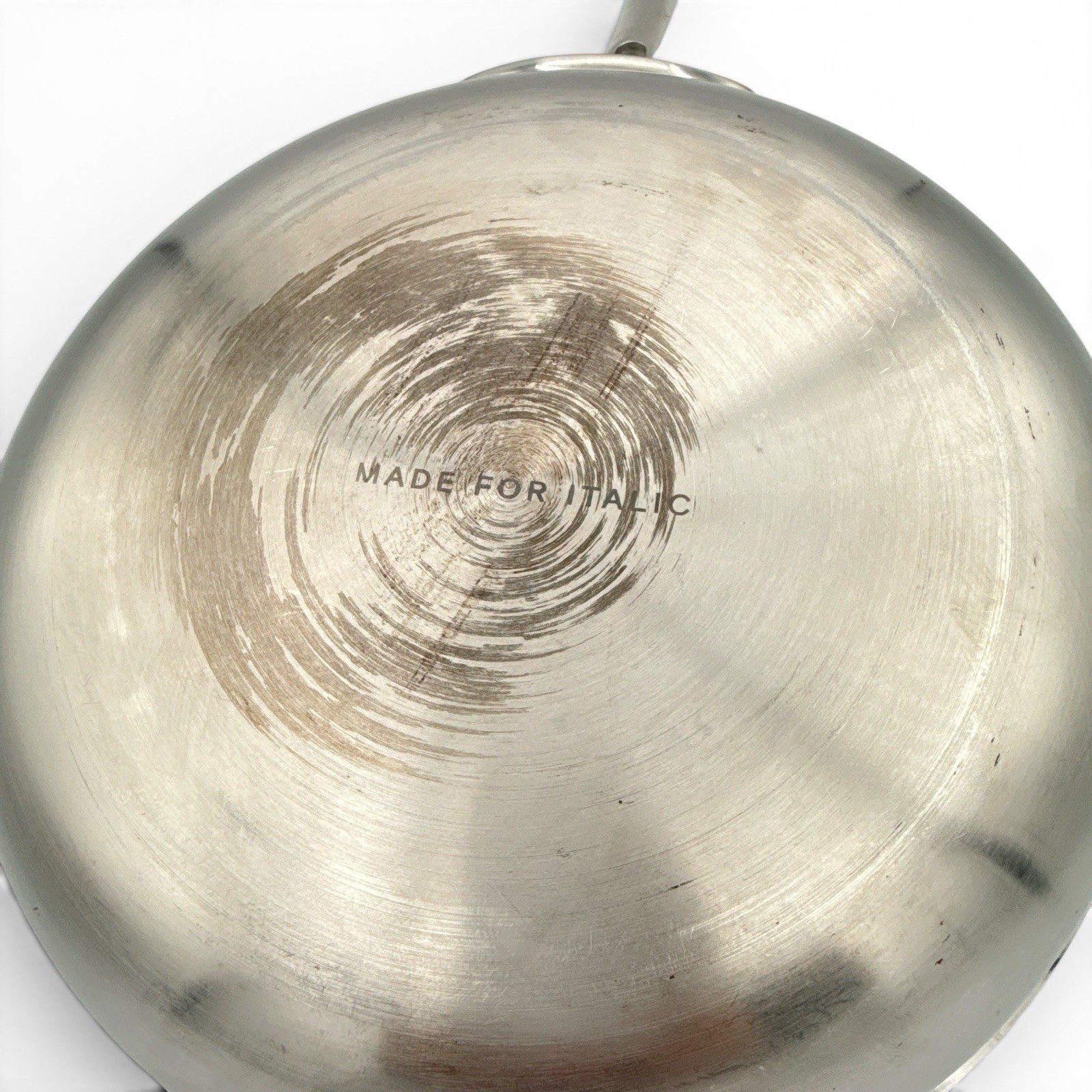 Italic 5-Ply Stainless Steel Clad Frying Pan w/ Lid Italy 10-1/8in