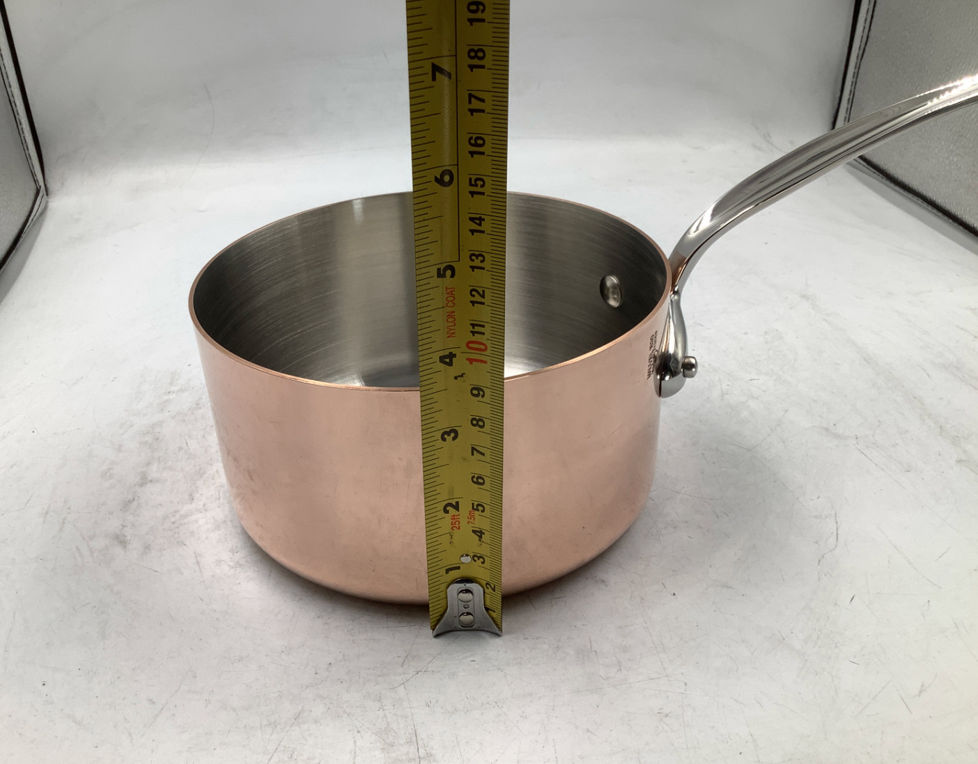 Mauviel M’Heritage 150 S Polished Copper & Stainless Steel Sauce Pan. 1.9 Qt