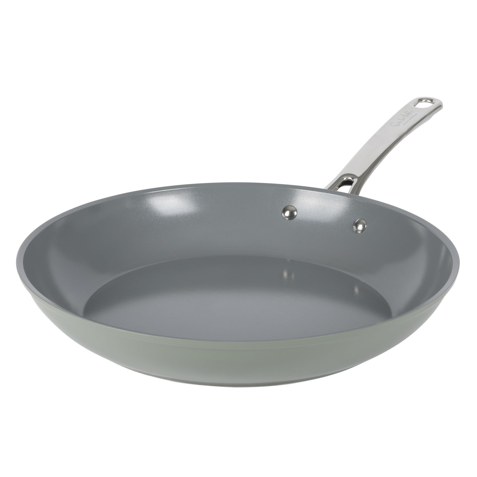 Kitchen Essentials Large 12 Inch Fry Pan PFA Free Titanium Ceramic Nonstick Inte