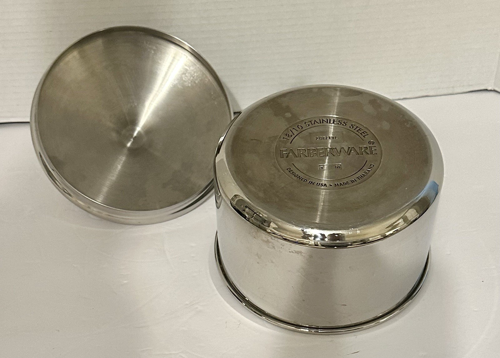 Vintage 2 Qt Stainless Steel Aluminum Clad Farberware Pot Sauce Pan With Lid