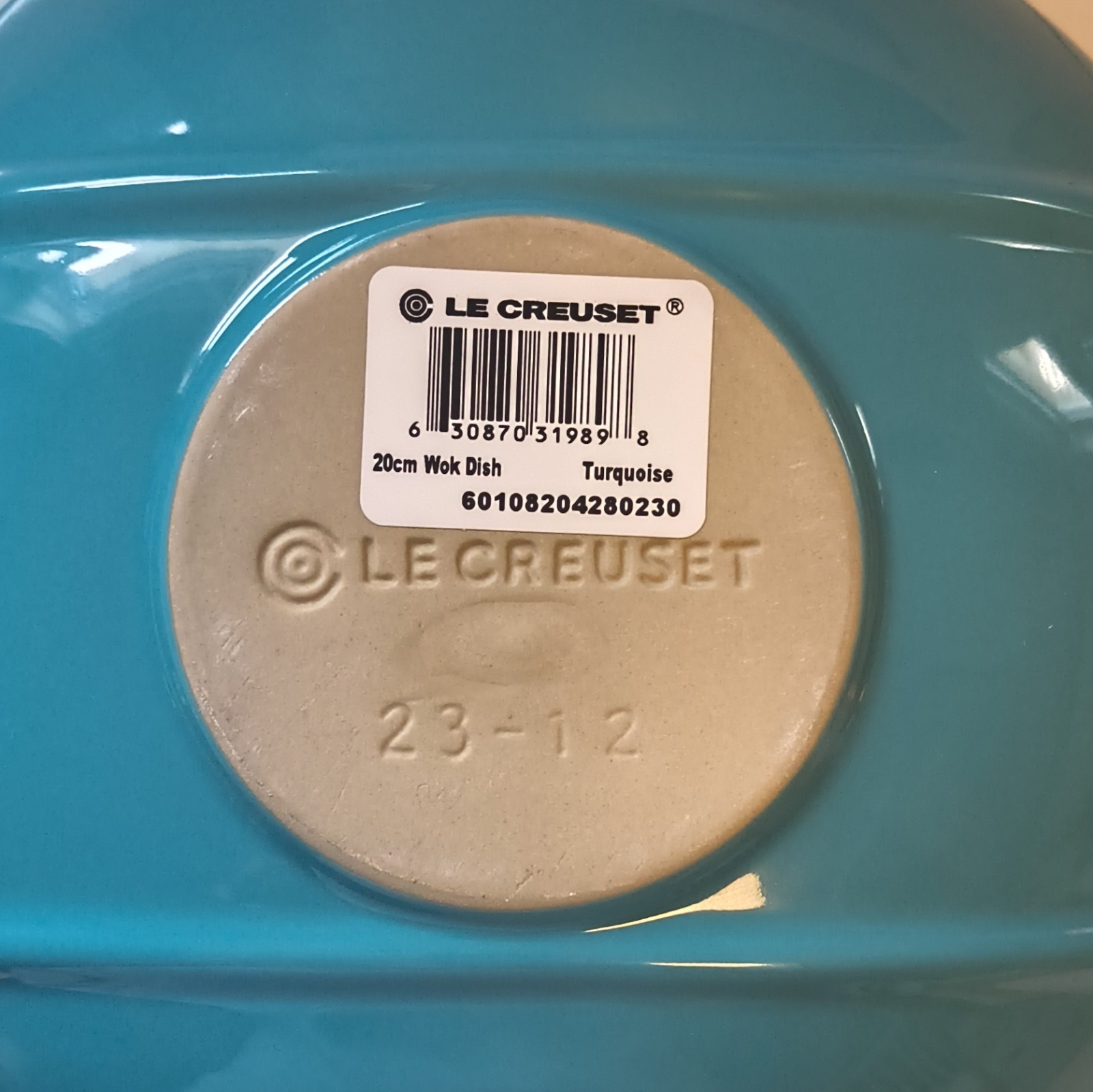 Le Creuset Stoneware Wok Dish 20cm Turquoise 800mL Microwave Safe