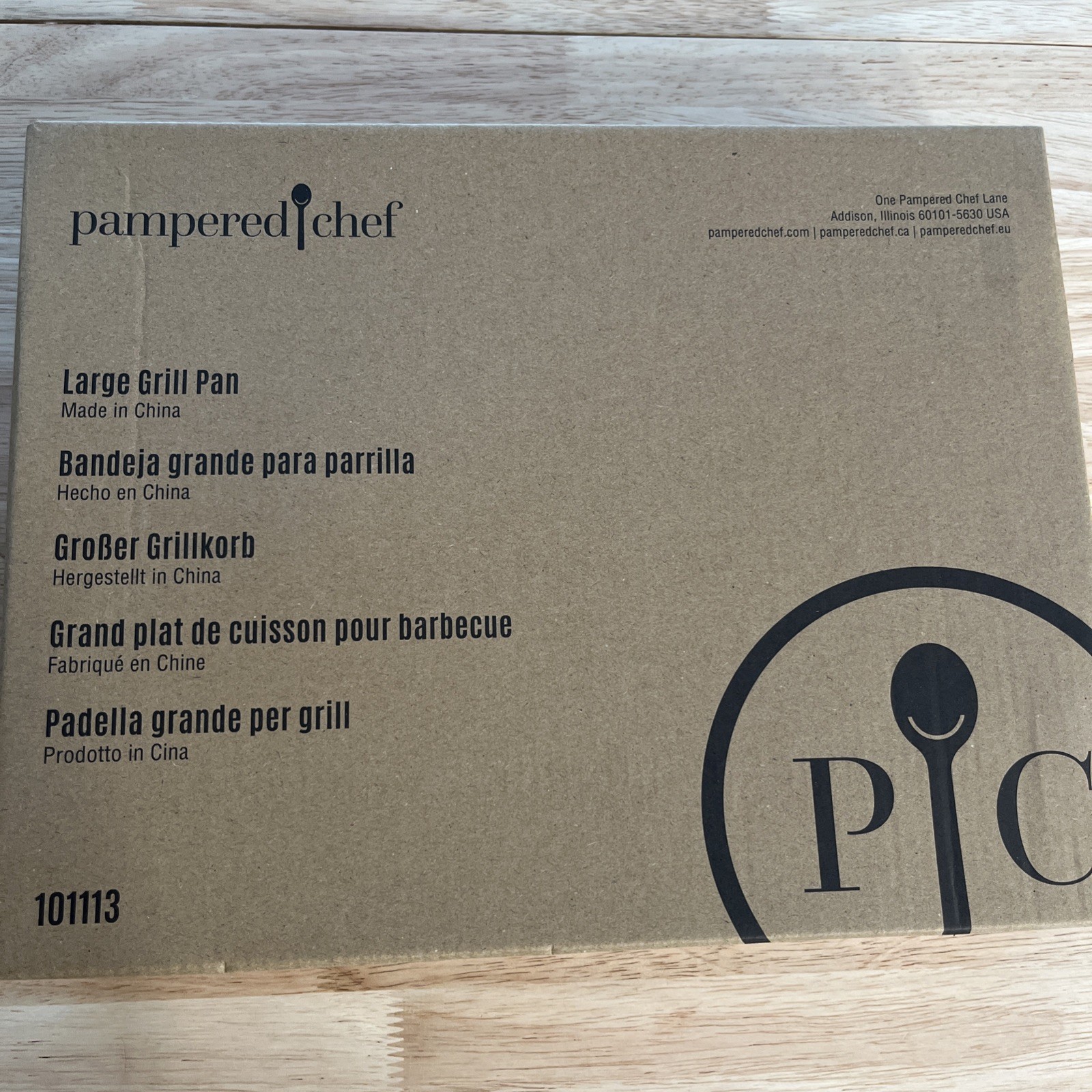 Pampered Chef Large Grill Pan 101113 with Removable Handle, 8.75″ x 12.75″ x 2”