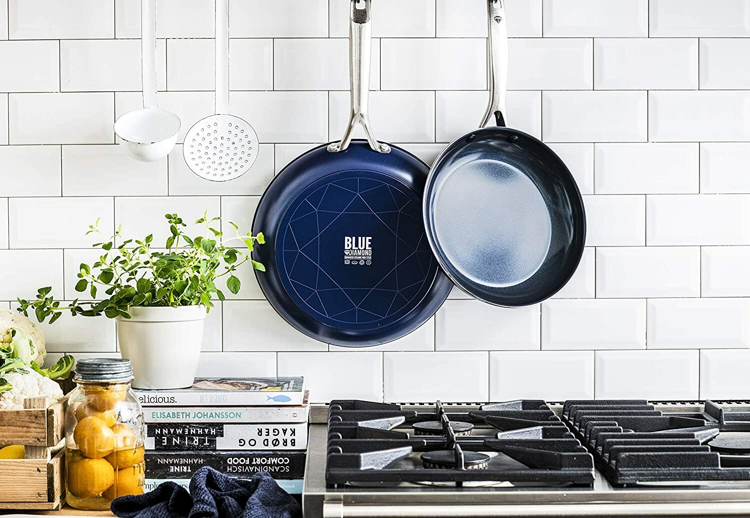 Blue Diamond Ceramic Nonstick Fry Pan 8″ 10″ 12″ Frypan Toxin free ceramic NEW