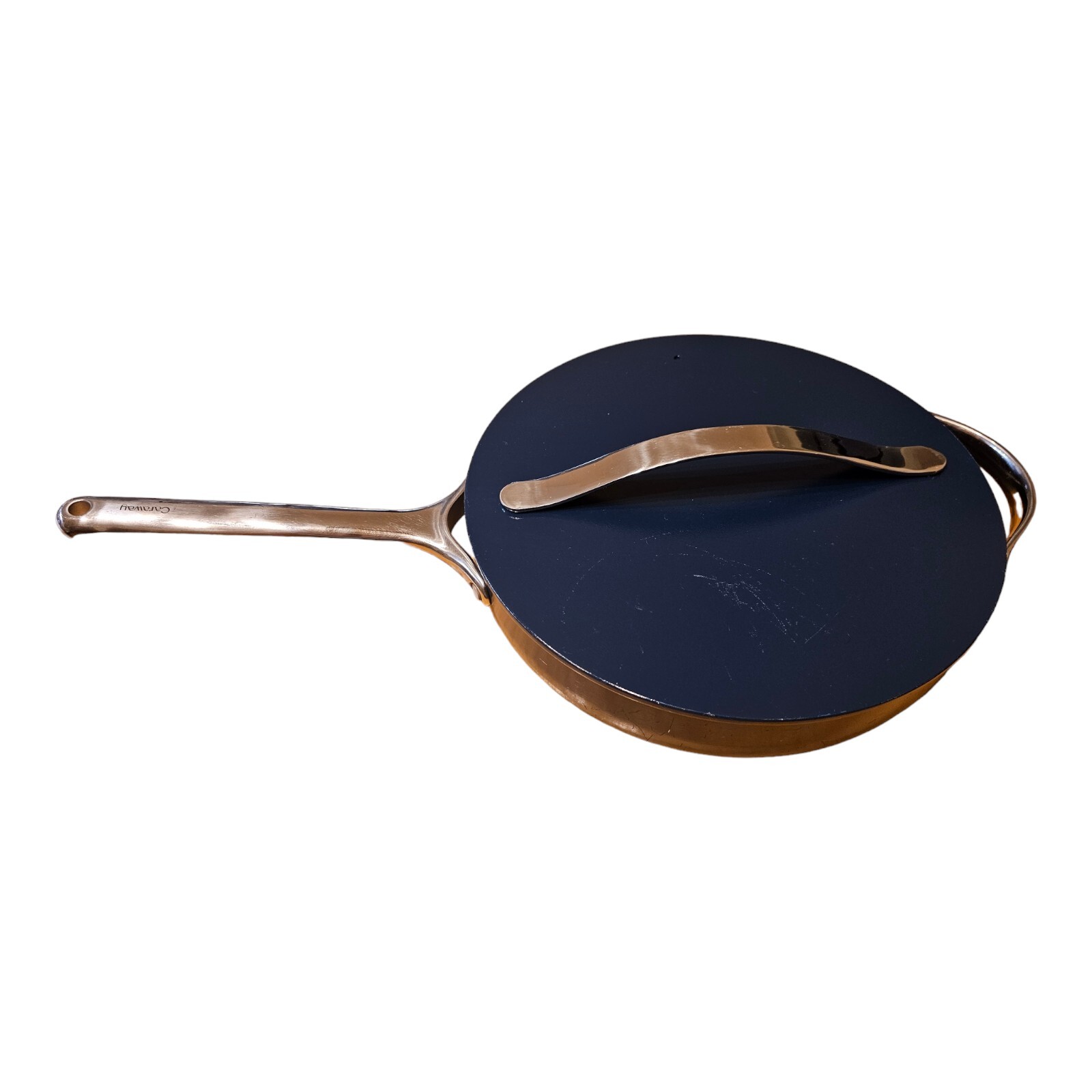 Caraway Home Navy Blue Non-Stick Ceramic 4.5 qt Saute Pan & 3qt Sauce Pan W/Lids
