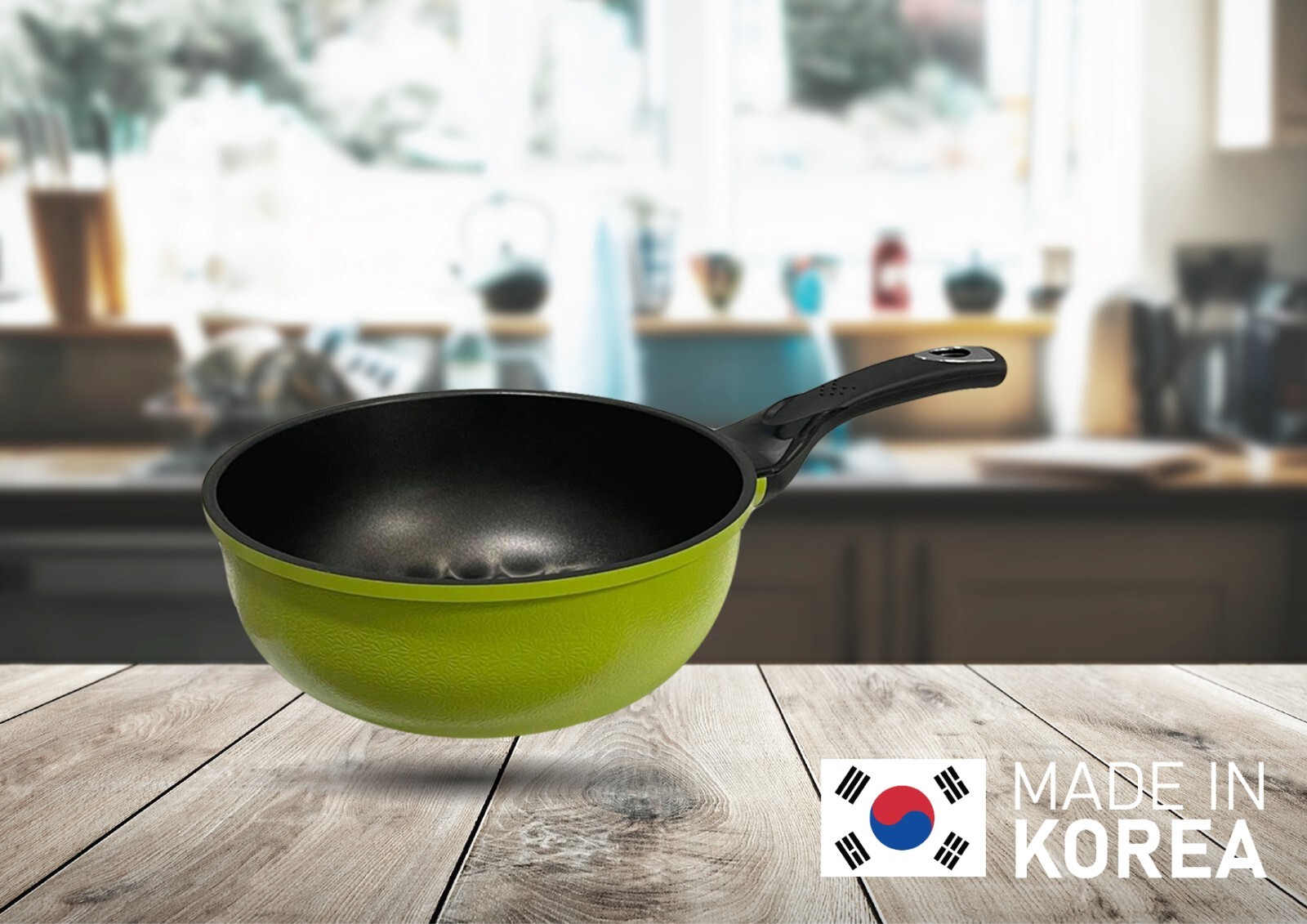 Nonstick 3D Diamond Coating Wok Frying Pan Cookware 8″ (20cm)-MADE IN KOREA